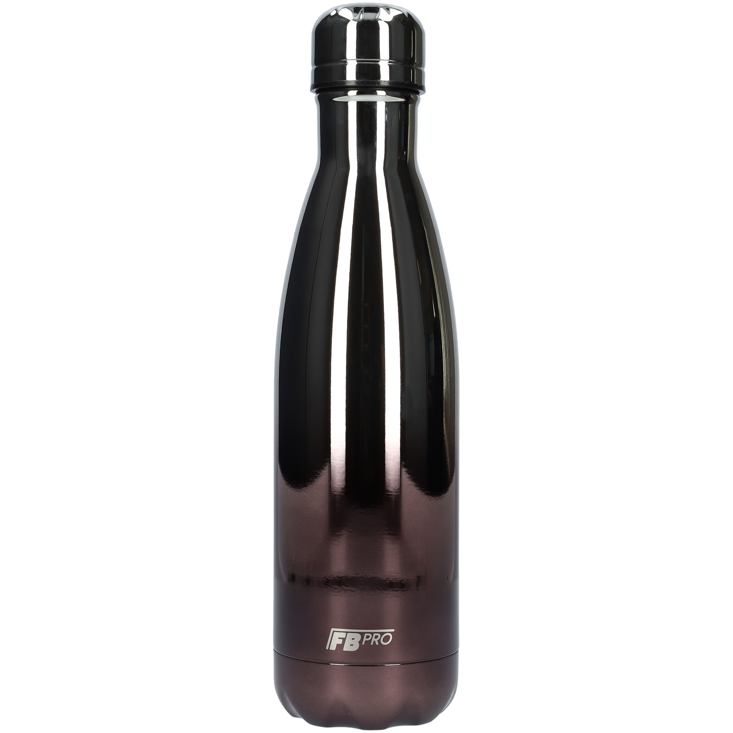 FBFS51, Thermosfles, Drinkfles, Waterfles - 500ml - Chrome Silver Brown - Chrome Zilver Bruin