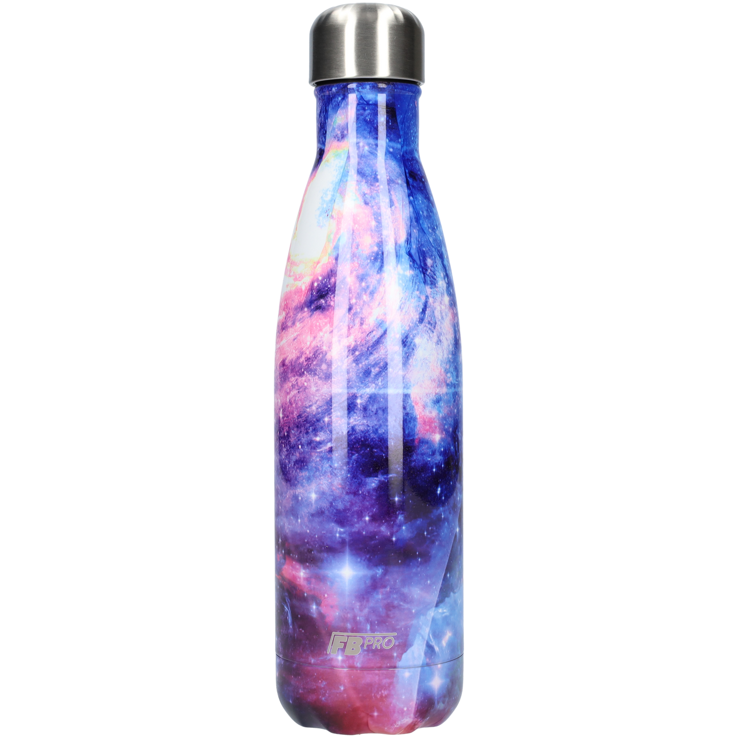 FBFS88, Thermosfles, Drinkfles, Waterfles - 500ml - Galaxy Purple - Sterrenhemel Paars