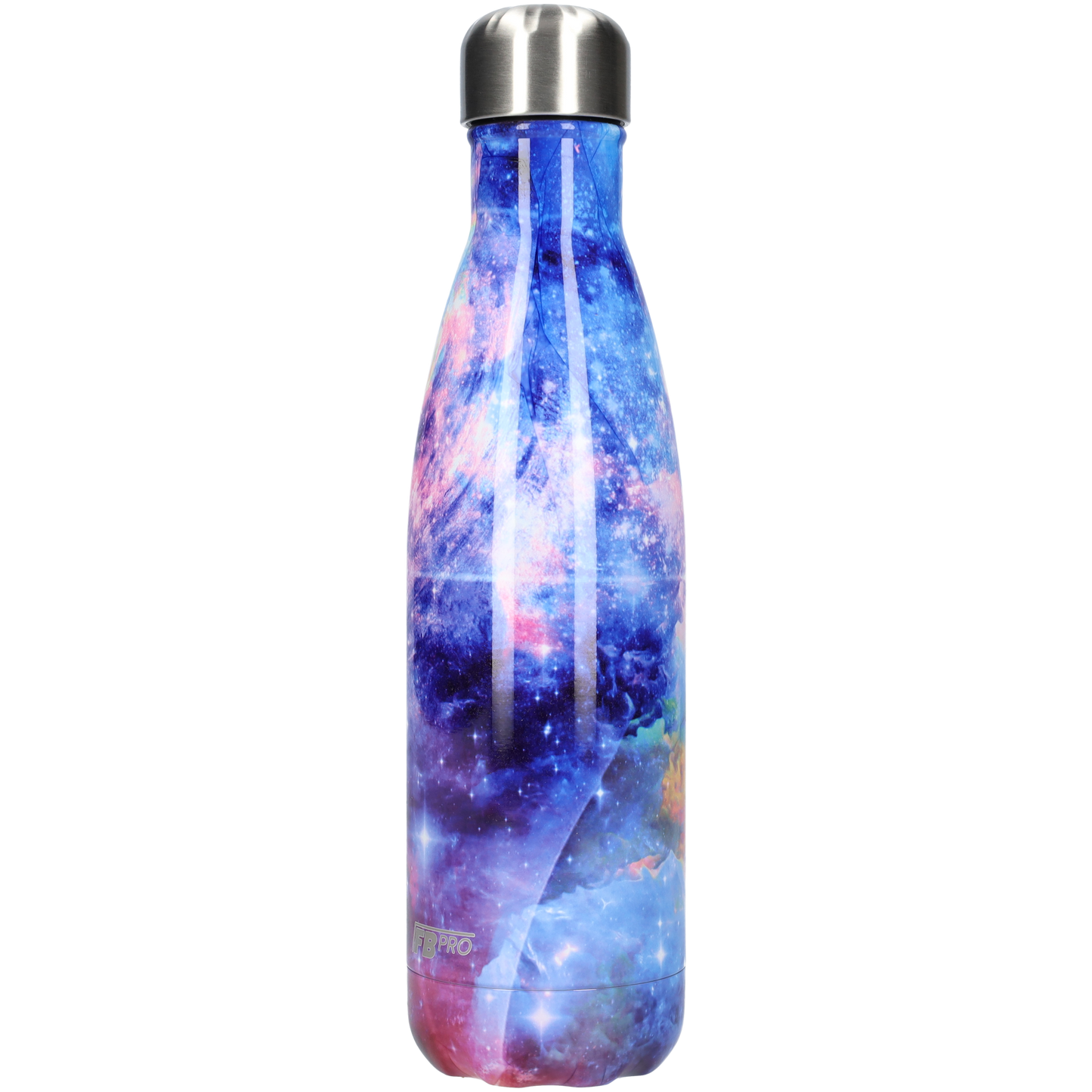 FBFS88, Thermosfles, Drinkfles, Waterfles - 500ml - Galaxy Purple - Sterrenhemel Paars