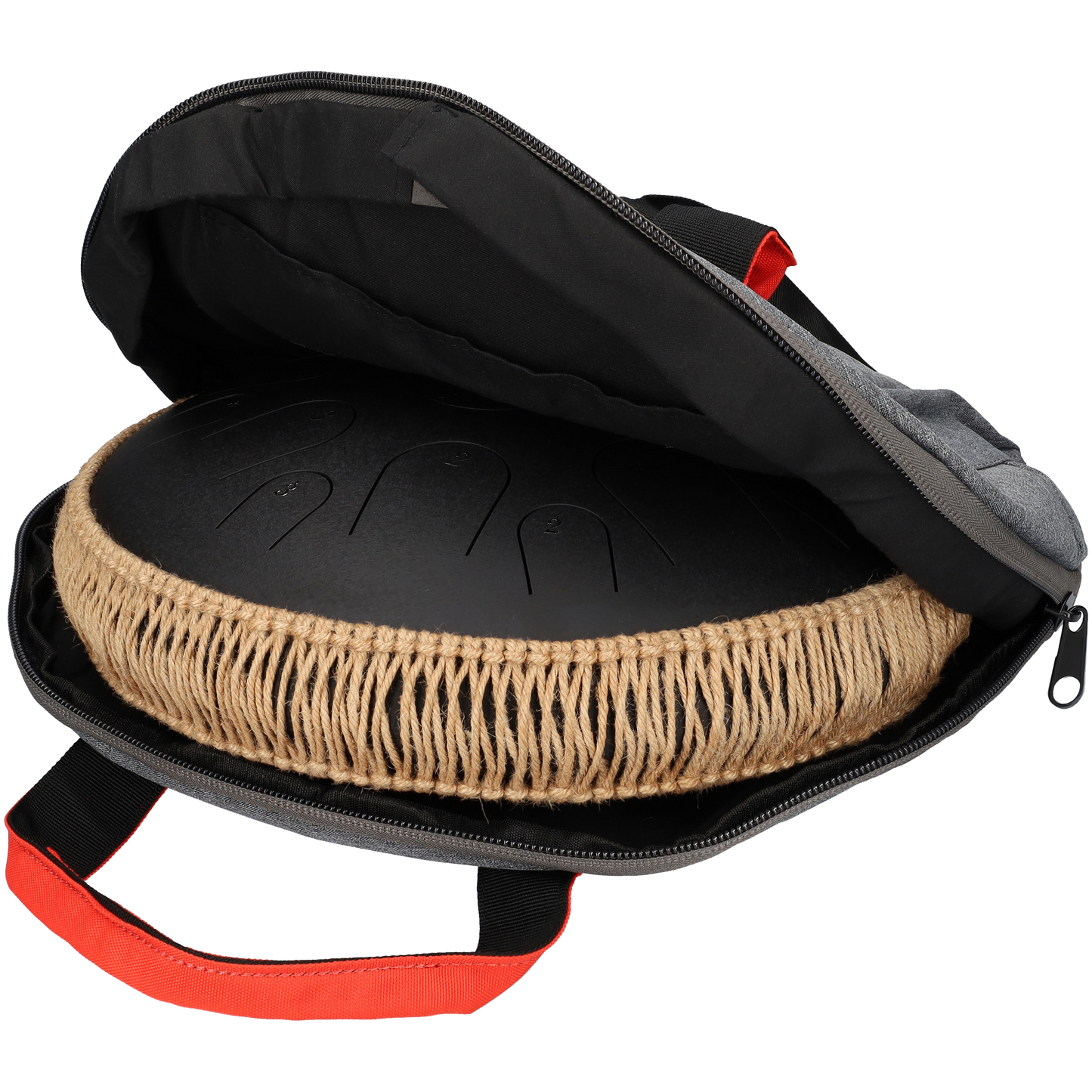 Handpan XL - Handpan drum - Met draagtas - Rugzak - Met drumsticks - Zwart