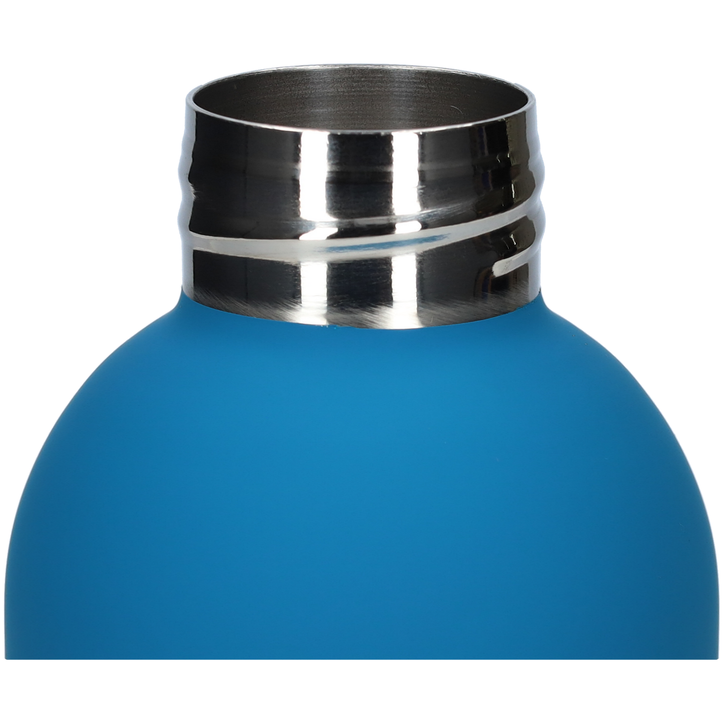 Thermosfles - Stevige RVS Thermoskan - Drinkfles met extra grip door het mat oppervlak! - Thermofles voor warme en koude dranken - Robuuste waterfles - 500ml - Mediterraans Blauw