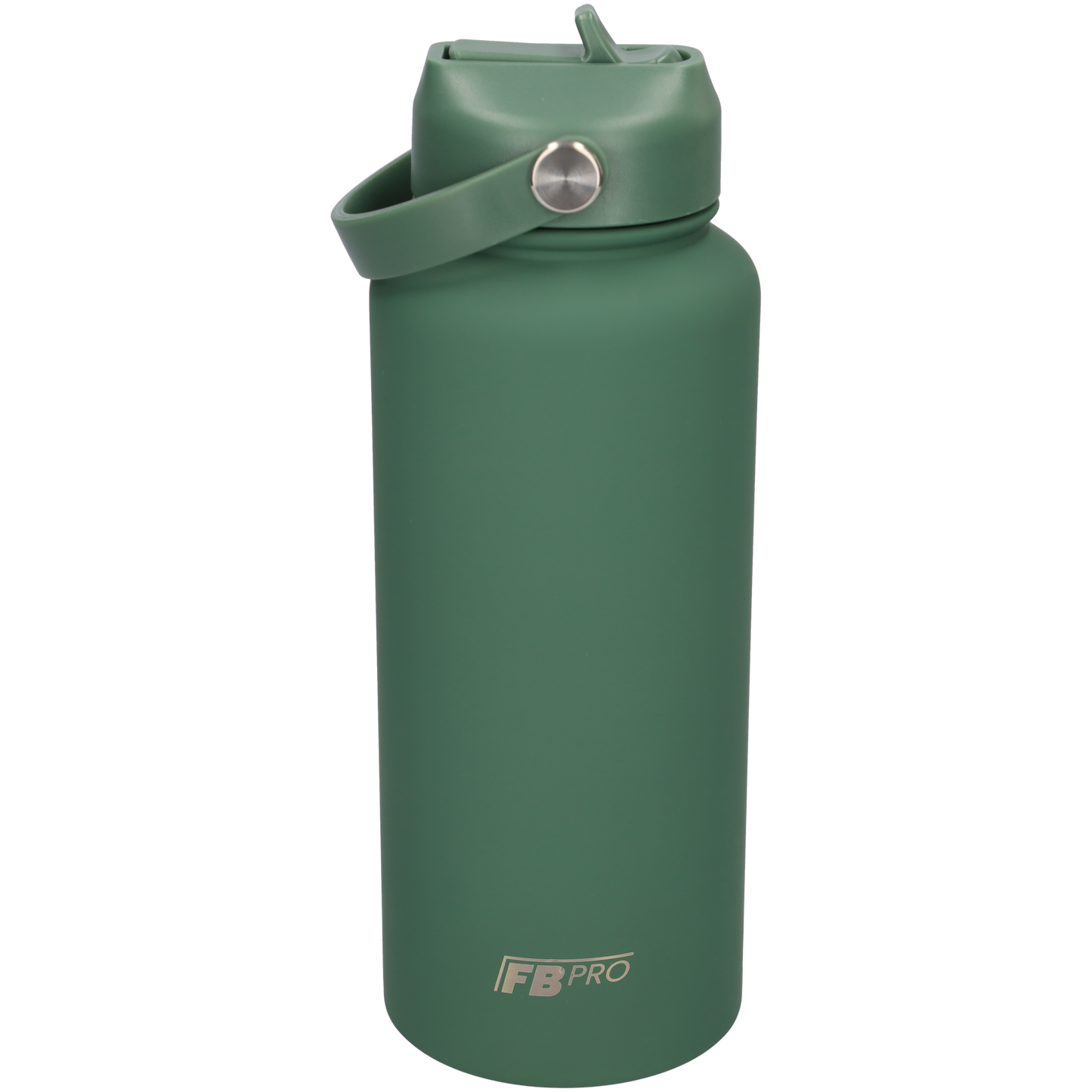 Thermos waterfles 1 liter - Isolerende Waterfles / Thermosfles met Draaibare Drinktuit - Moss Green - Donkergroen - Groen