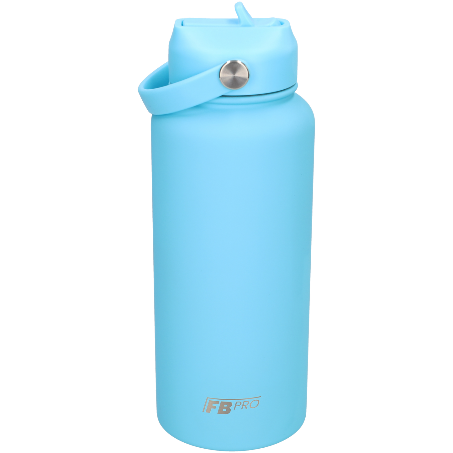 Thermos waterfles 1 liter - Isolerende Waterfles met Draaibare Drinktuit - Cyan