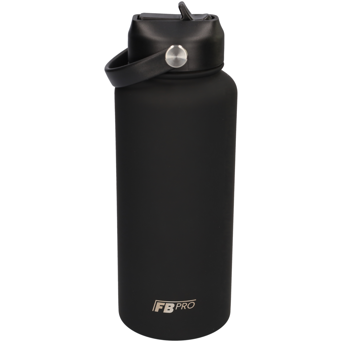 Thermos waterfles 1 liter - Isolerende Waterfles met Draaibare Drinktuit - Black - Zwart