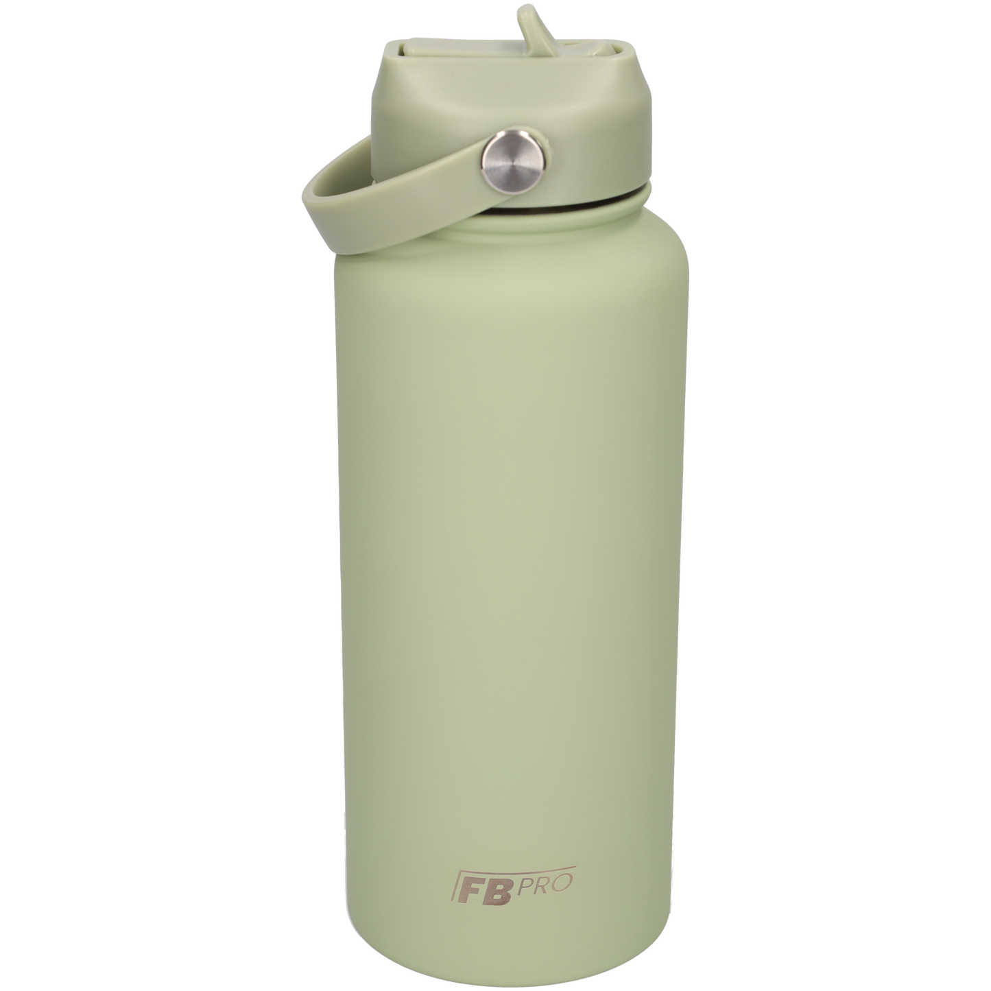 Thermos waterfles 1 liter - Isolerende Waterfles met Draaibare Drinktuit - Pea Green - Ert Groen