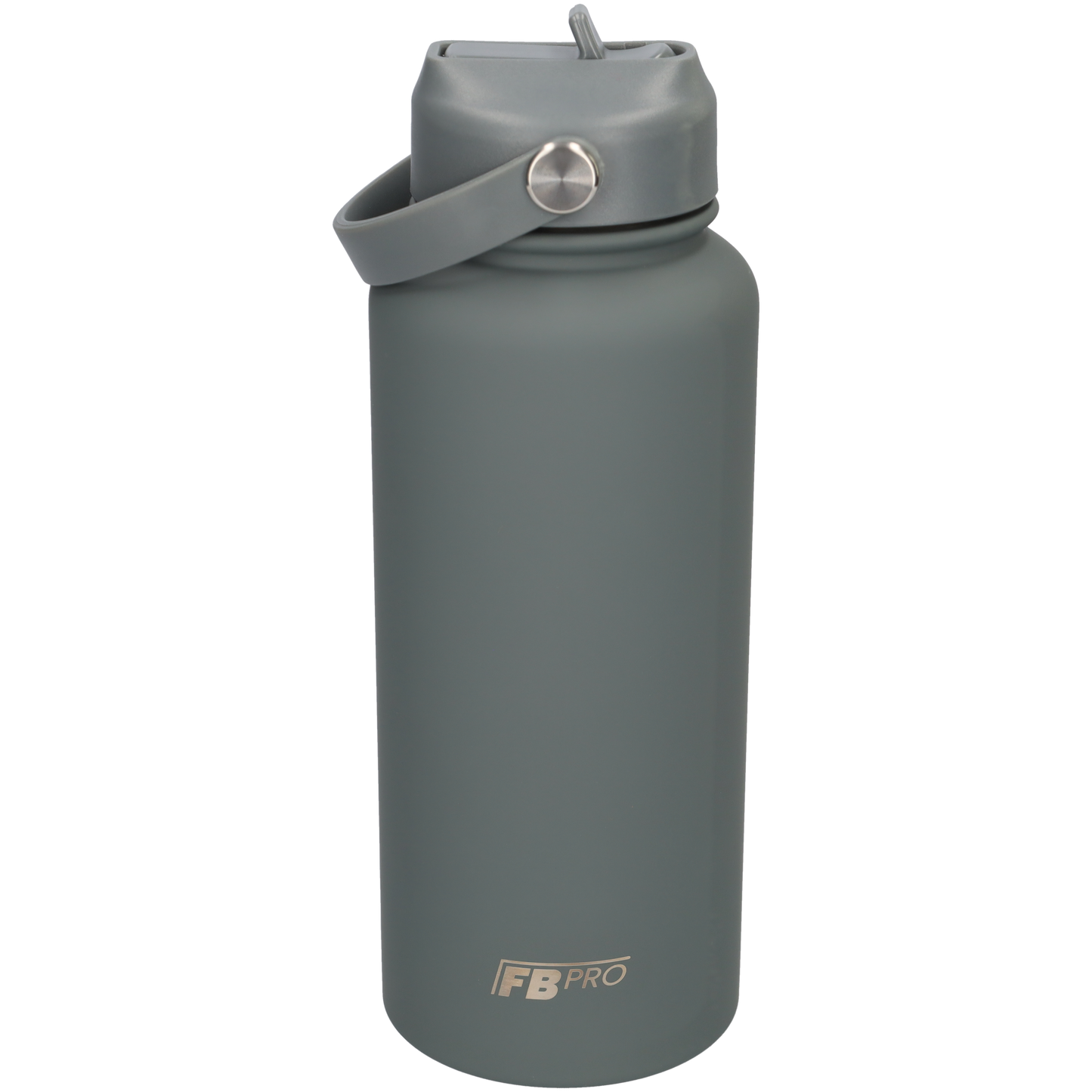 Thermos waterfles 1 liter - Isolerende Waterfles met Draaibare Drinktuit - Grey - Grijs