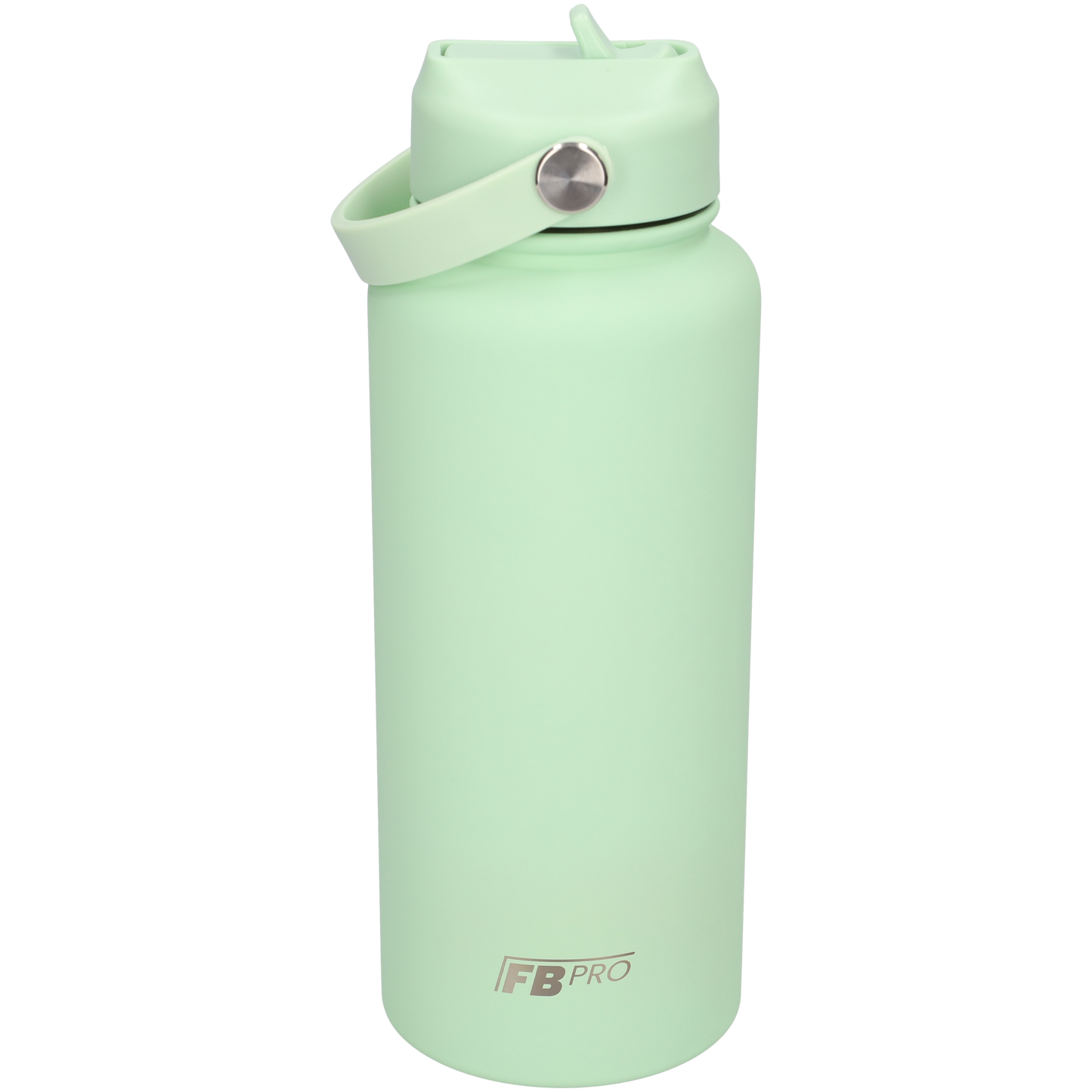 Thermos waterfles 1 liter - Isolerende Waterfles / Thermosfles met Draaibare Drinktuit - Pale Green - groen