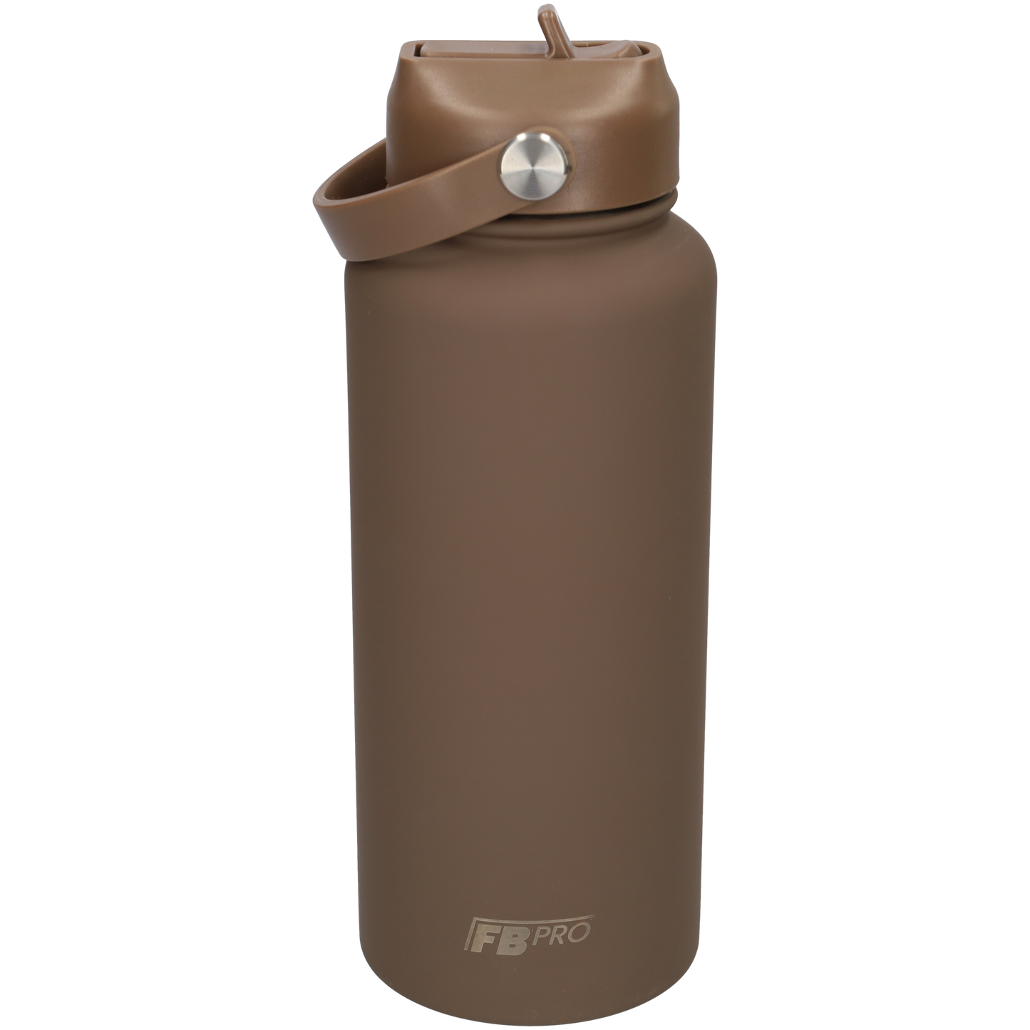 Thermos waterfles 1 liter - Isolerende Waterfles met Draaibare Drinktuit - Light Brown