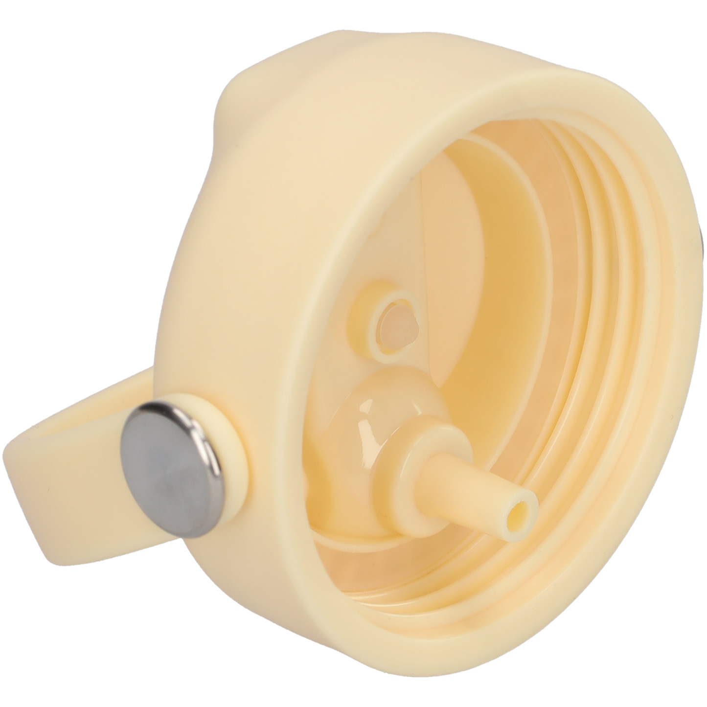 Thermos waterfles 1 liter - Isolerende Waterfles met Draaibare Drinktuit - Cream White