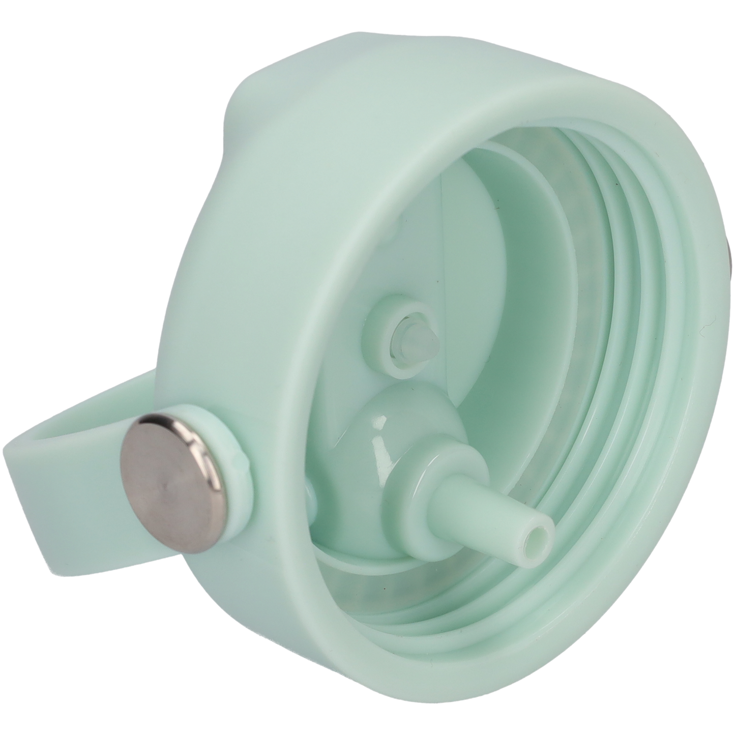 Thermos waterfles 1 liter - Isolerende Waterfles met Draaibare Drinktuit - Bluish White - Pastel blauw