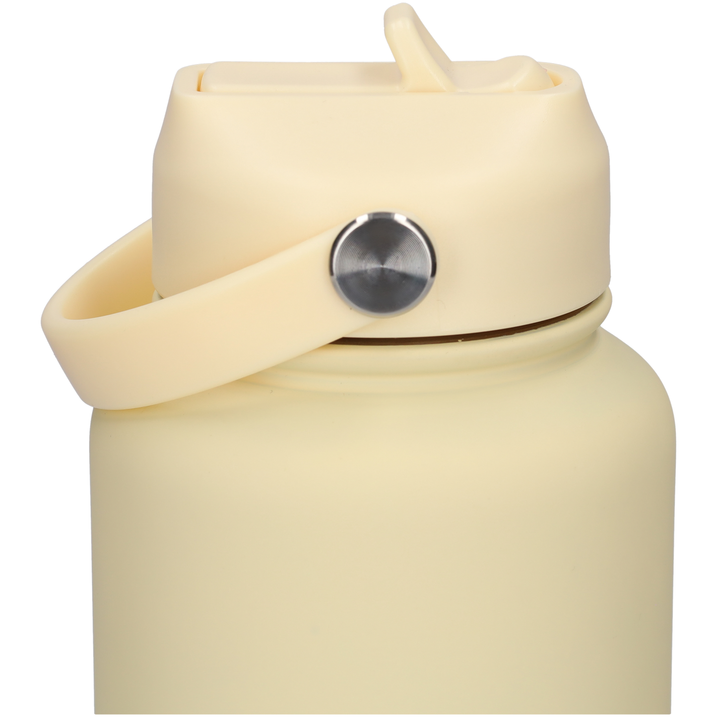Thermos waterfles 1 liter - Isolerende Waterfles met Draaibare Drinktuit - Cream White