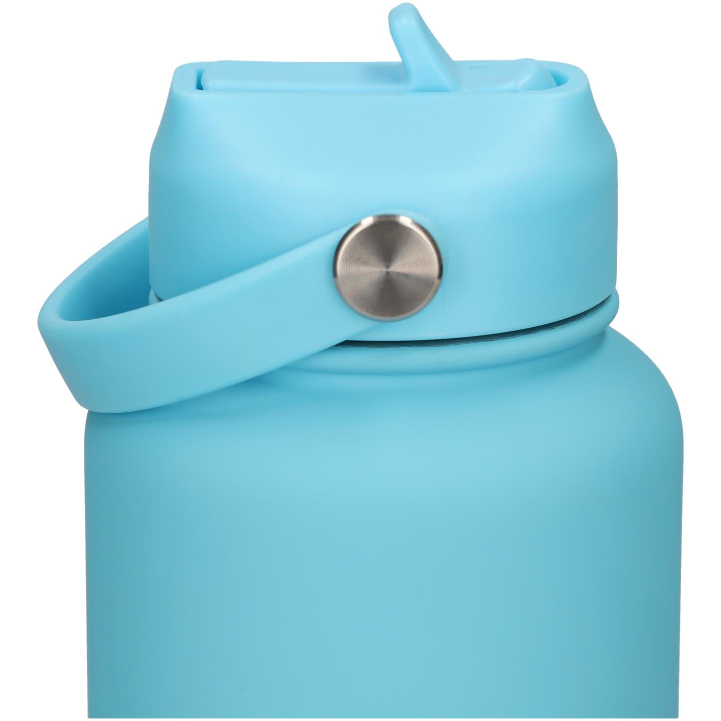 Thermos waterfles 1 liter - Isolerende Waterfles met Draaibare Drinktuit - Cyan