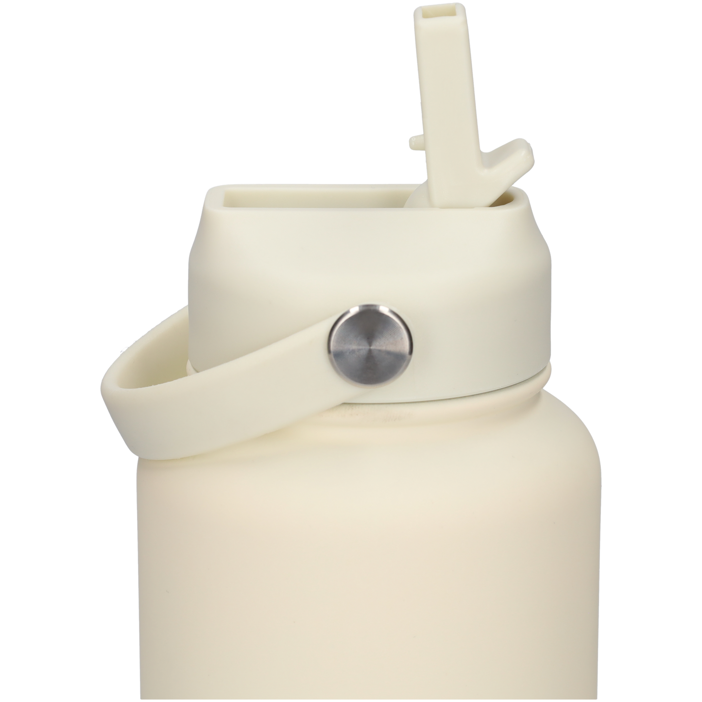 Thermos waterfles 1 liter - Isolerende Waterfles met Draaibare Drinktuit - Ivory - Wit
