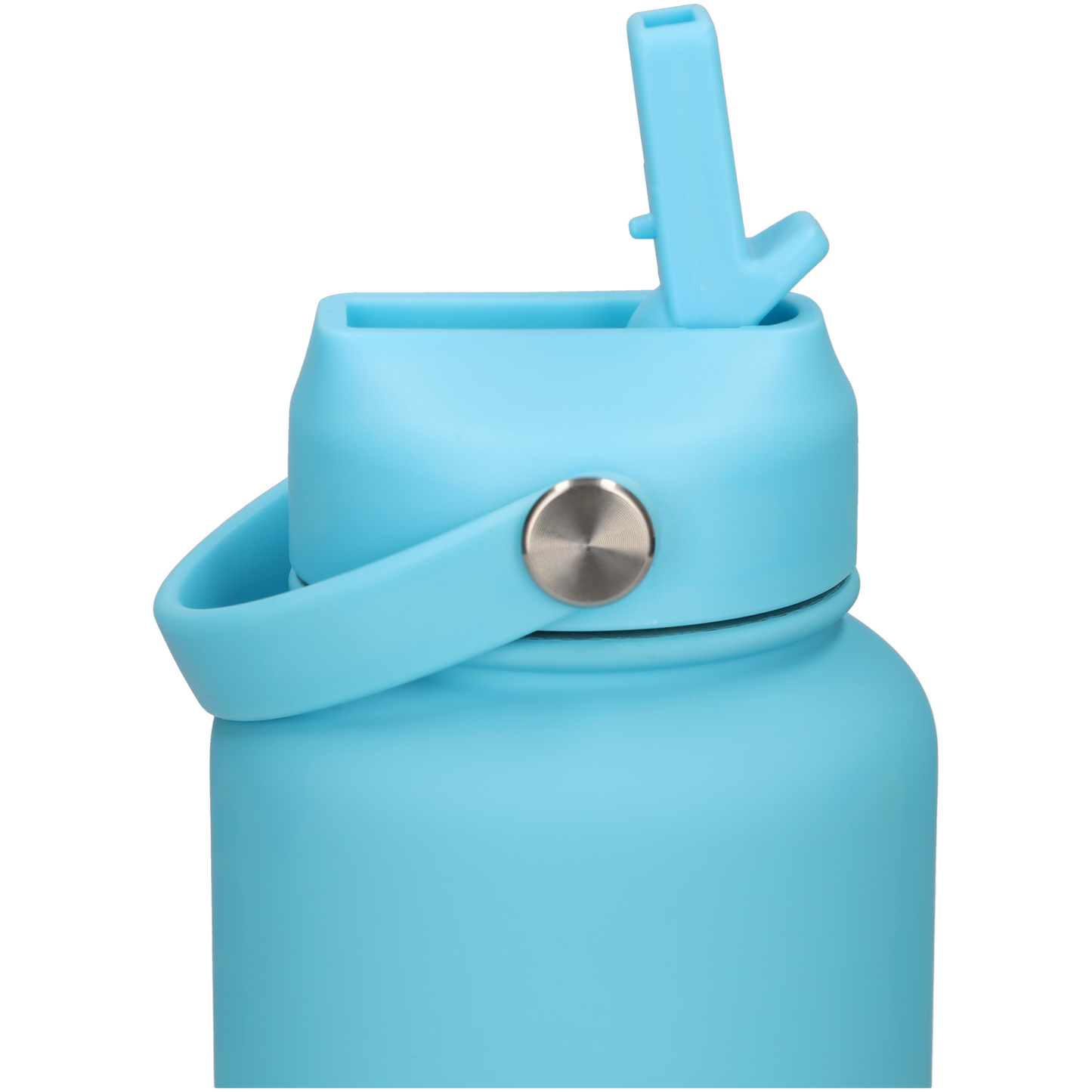 Thermos waterfles 1 liter - Isolerende Waterfles met Draaibare Drinktuit - Cyan