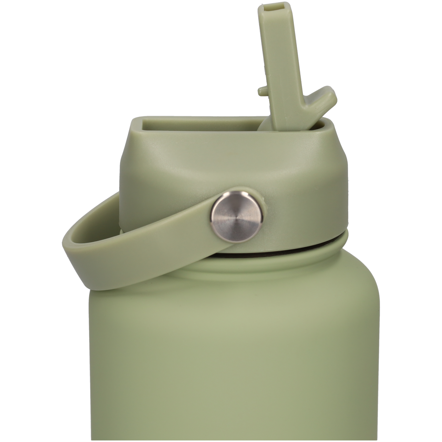Thermos waterfles 1 liter - Isolerende Waterfles met Draaibare Drinktuit - Pea Green - Ert Groen