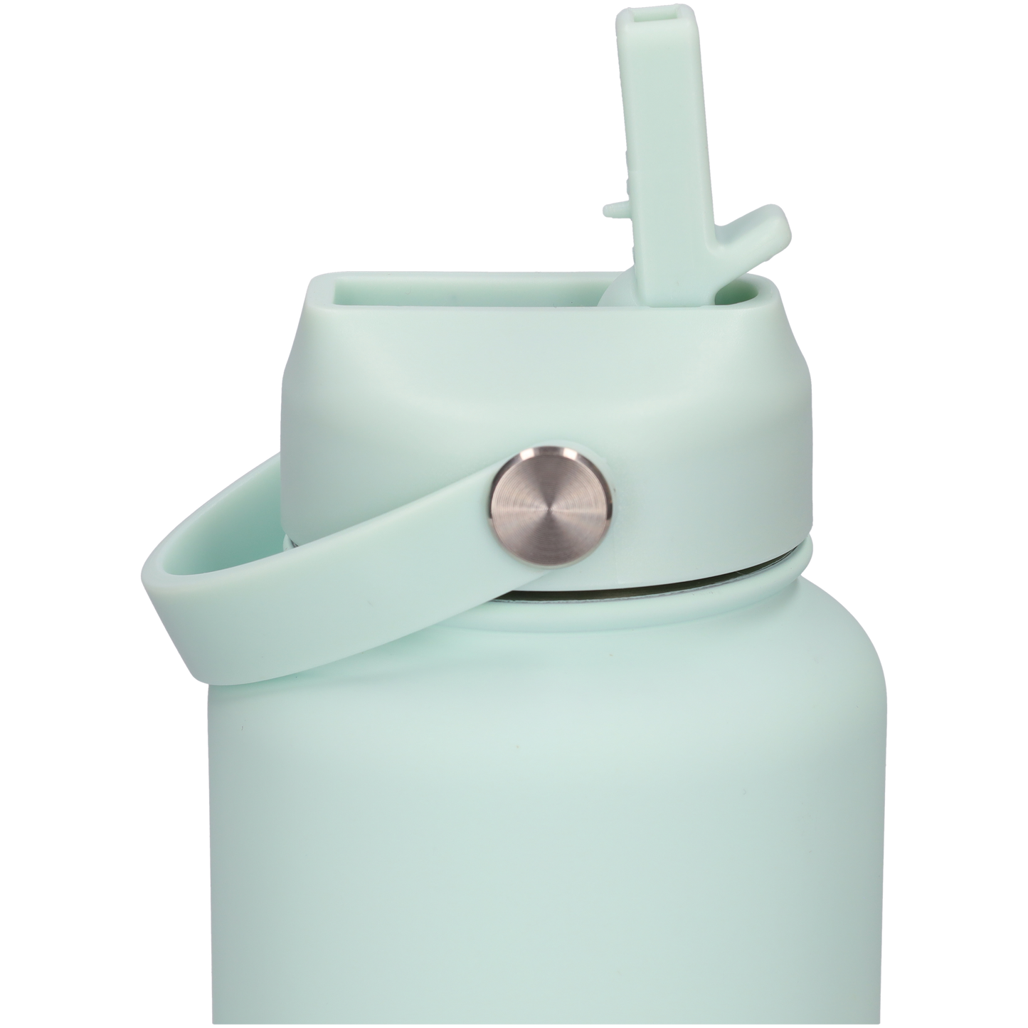 Thermos waterfles 1 liter - Isolerende Waterfles met Draaibare Drinktuit - Bluish White - Pastel blauw