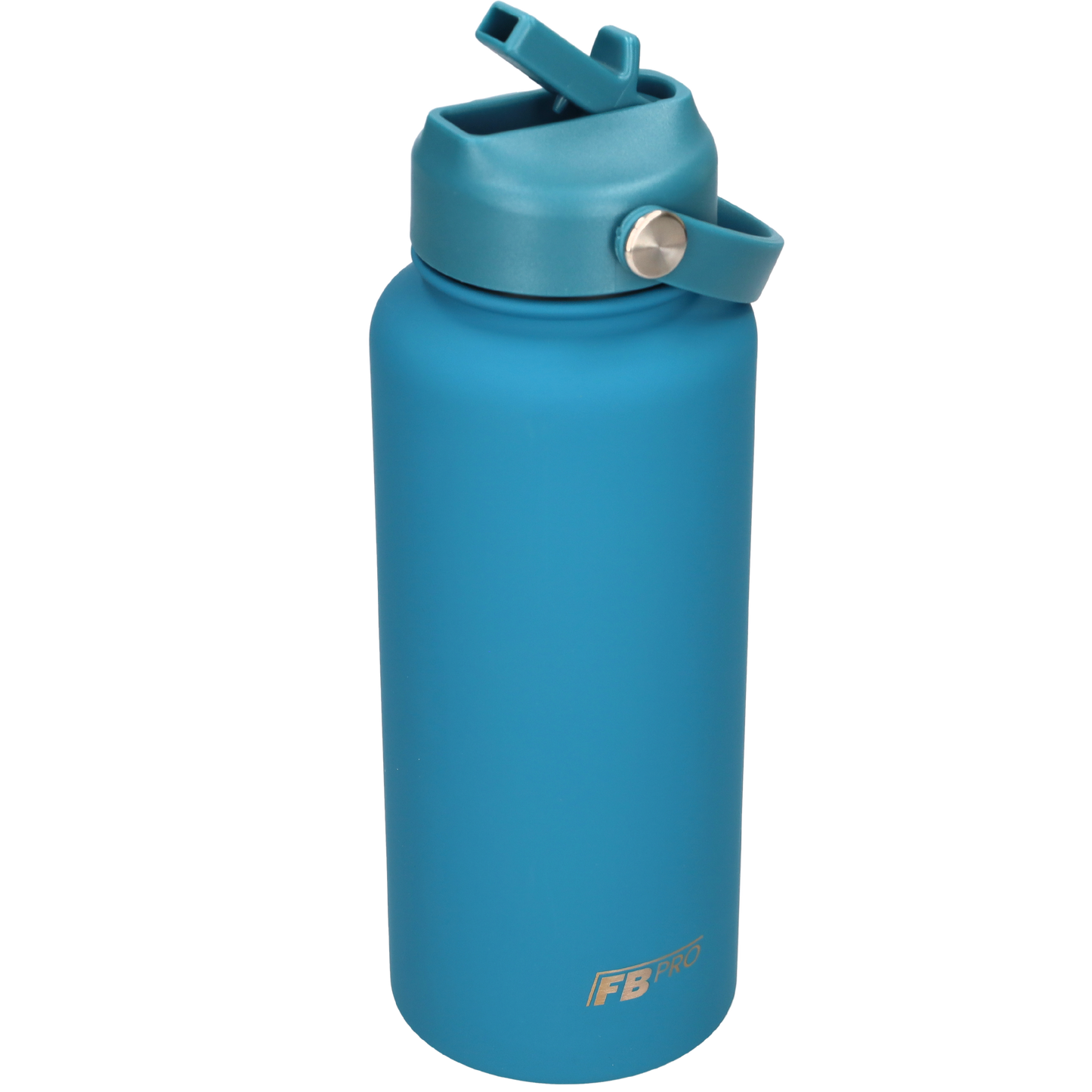 Thermos waterfles 1 liter - Isolerende Waterfles met Draaibare Drinktuit - Turquoise - Zee Blauw
