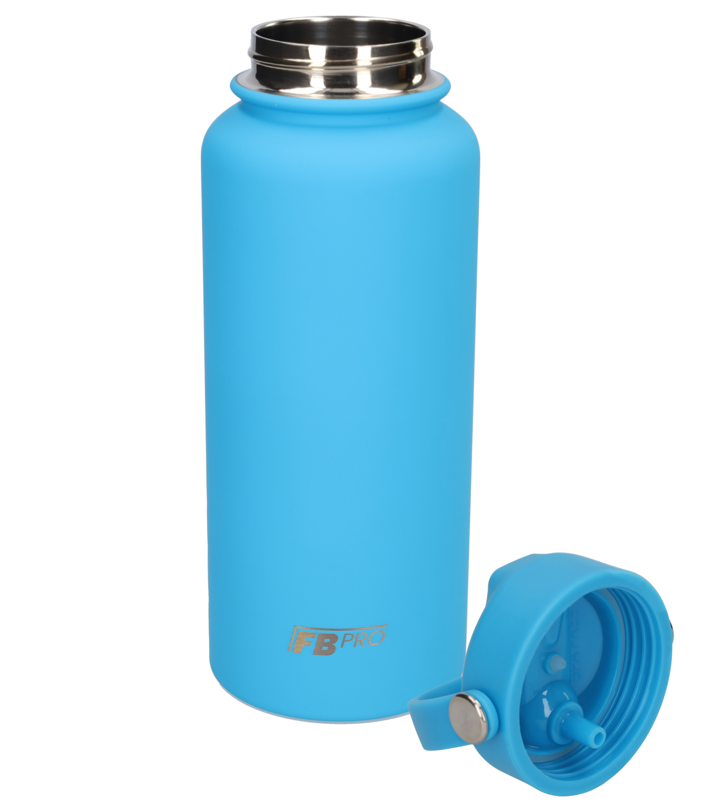 Thermos waterfles 1 liter - Isolerende Waterfles met Draaibare Drinktuit - Sea Blue - Zee Blauw