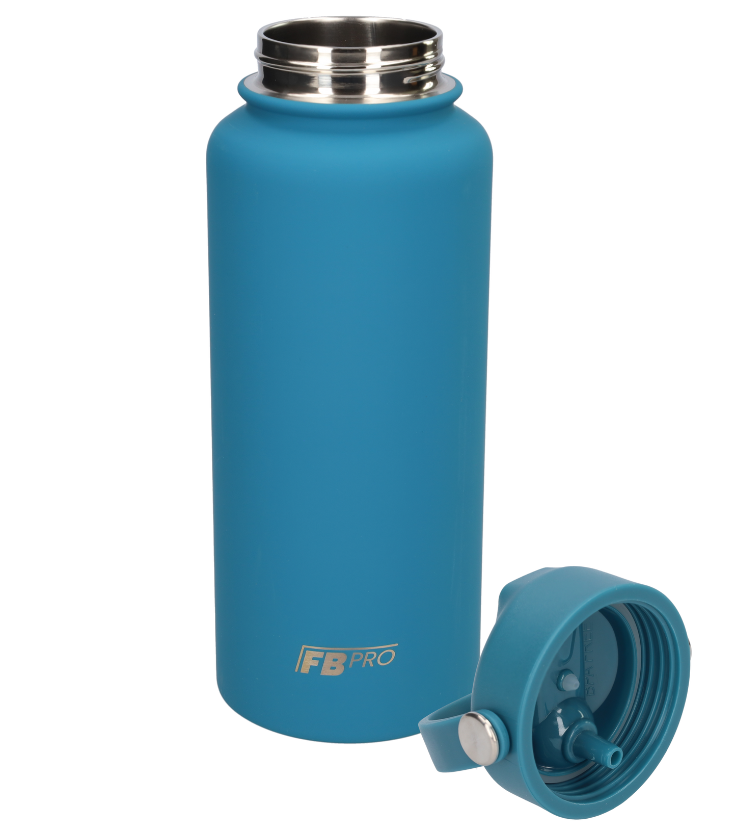 Thermos waterfles 1 liter - Isolerende Waterfles met Draaibare Drinktuit - Turquoise - Zee Blauw