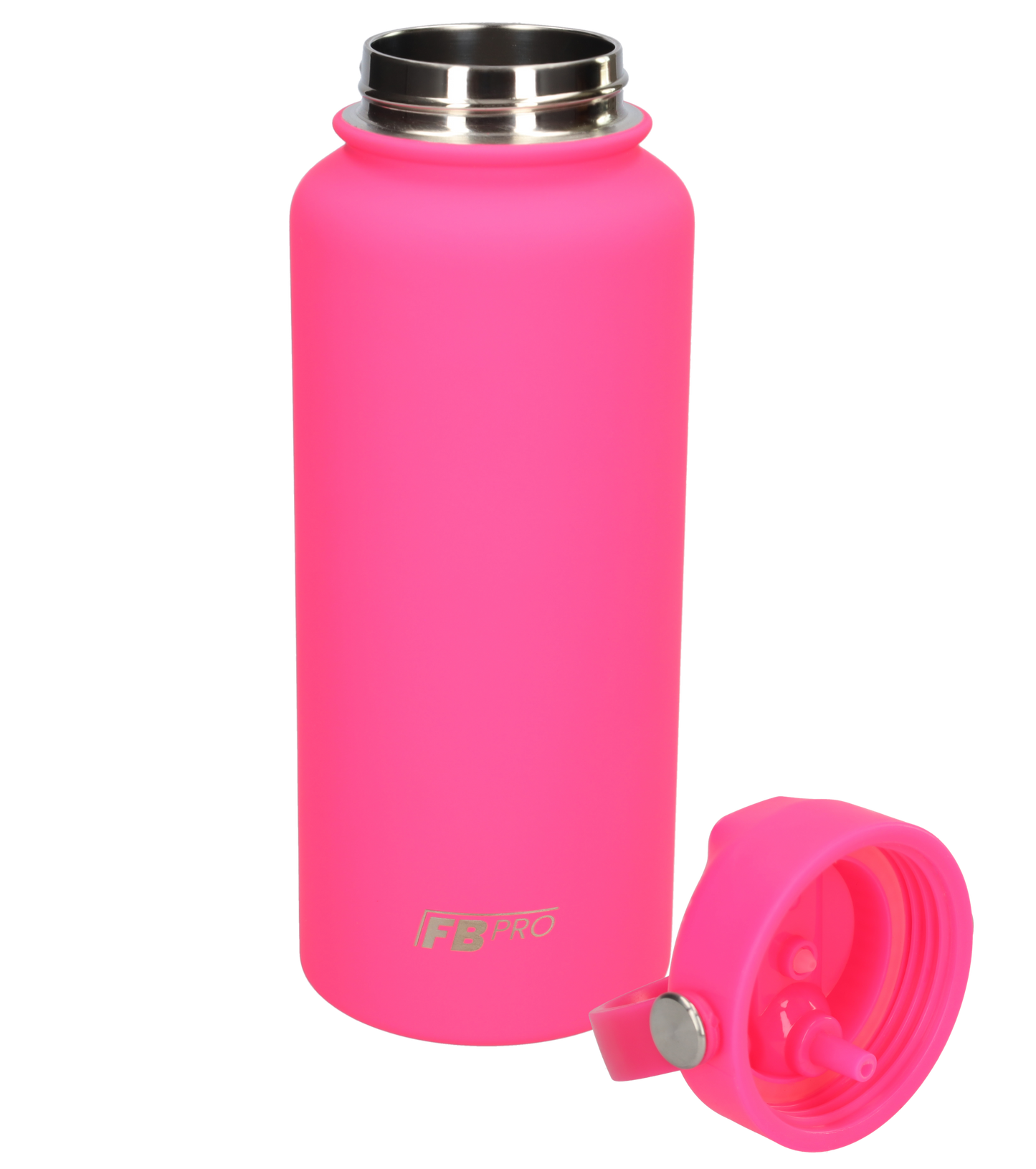 Thermos waterfles 1 liter - Isolerende Waterfles met Draaibare Drinktuit - Hot Pink