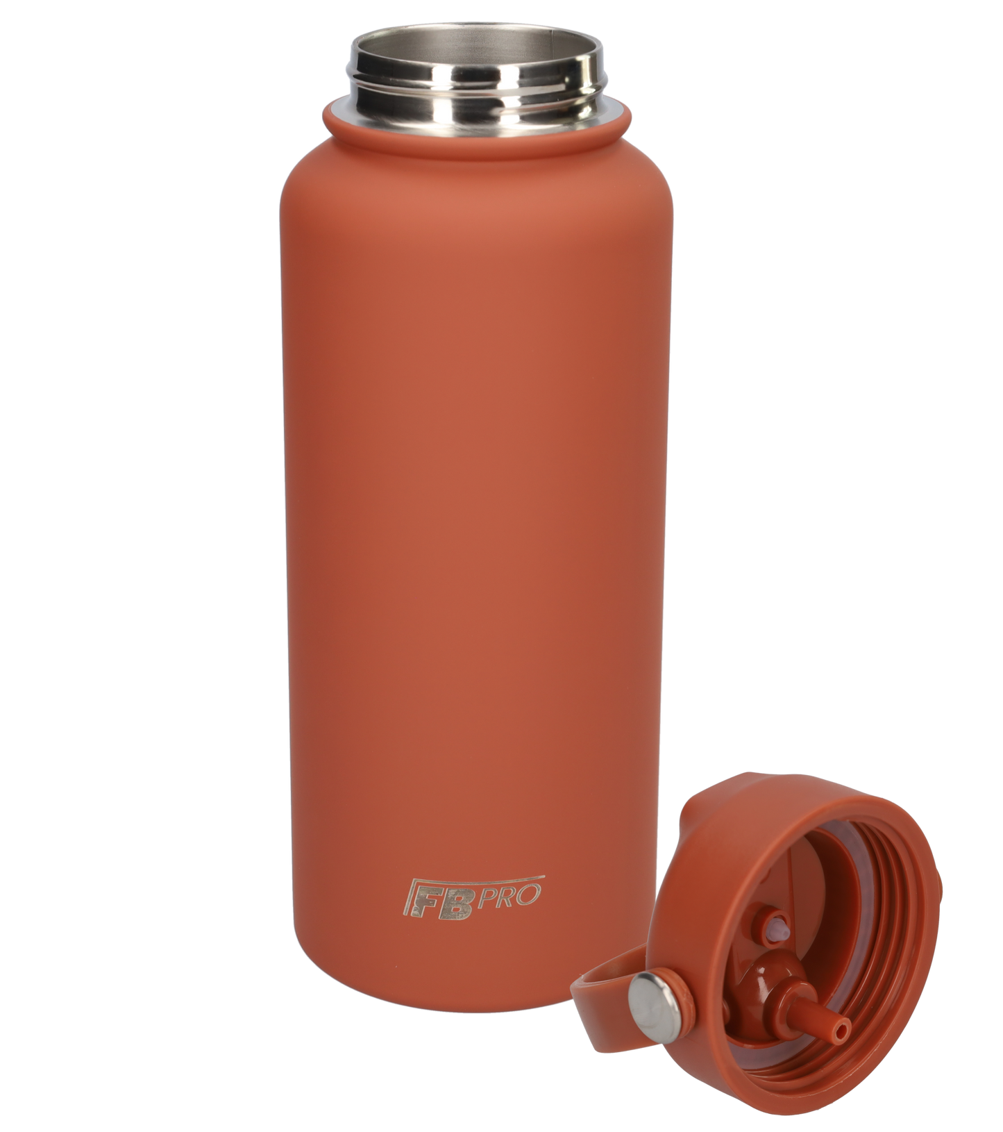 Thermos waterfles 1 liter - Isolerende Waterfles met Draaibare Drinktuit - Brick Red