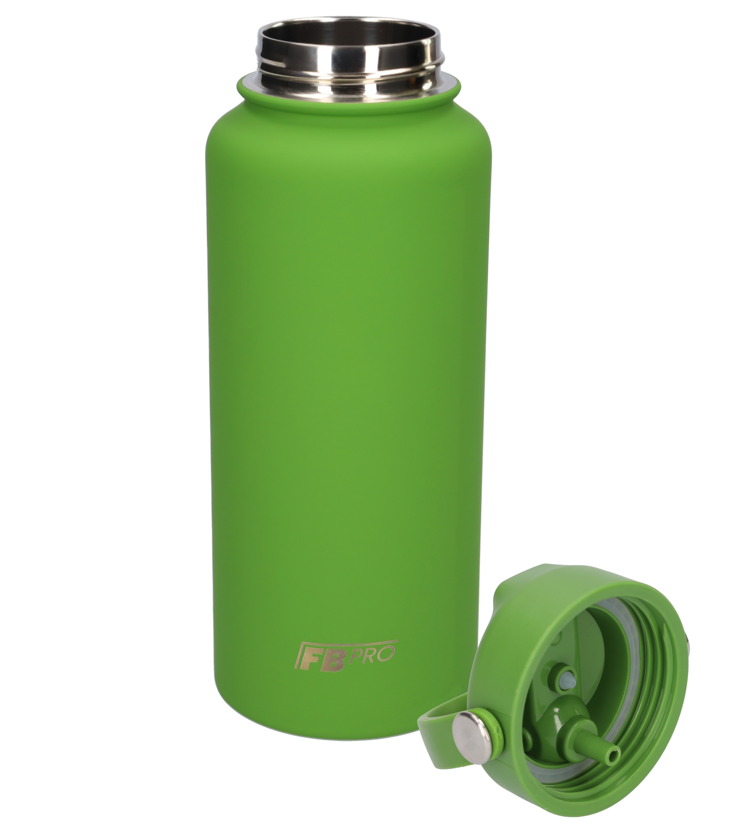 Thermos waterfles 1 liter - Isolerende Waterfles met Draaibare Drinktuit - Leaf green