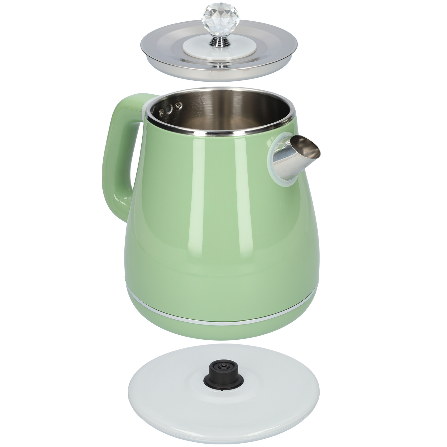 Licht groene RVS waterkoker - 1.8 liter - Licht groen