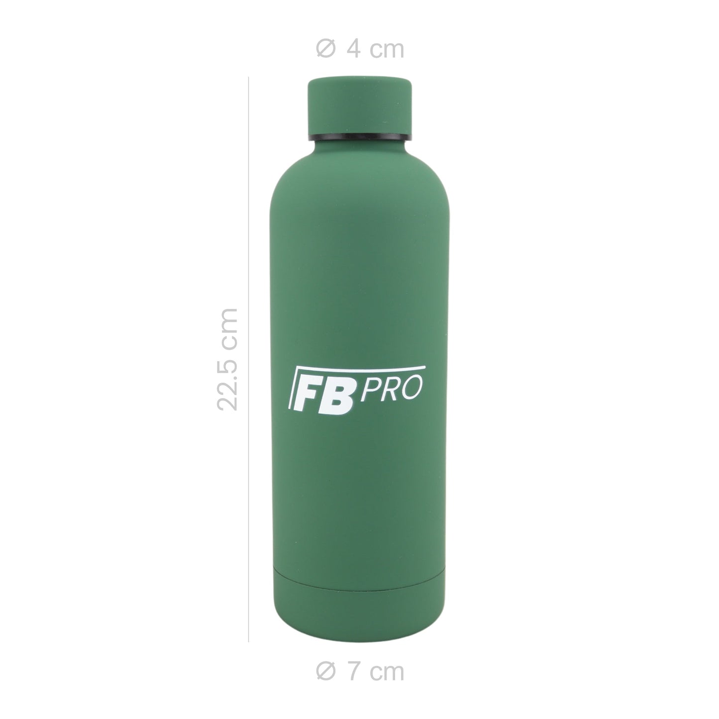 Thermosfles - Stevige RVS Thermoskan - 500ml - Matte Groen