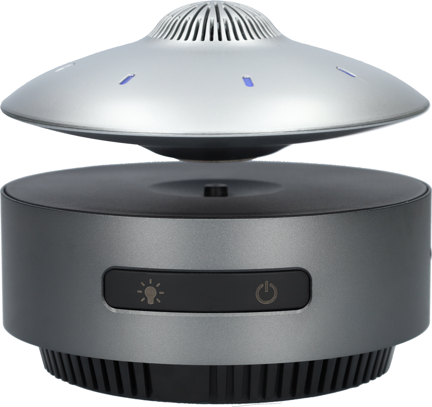 UFO BlueTooth speaker die écht zweeft door magneten! - Draadloos - Zilver en Donkergrijs