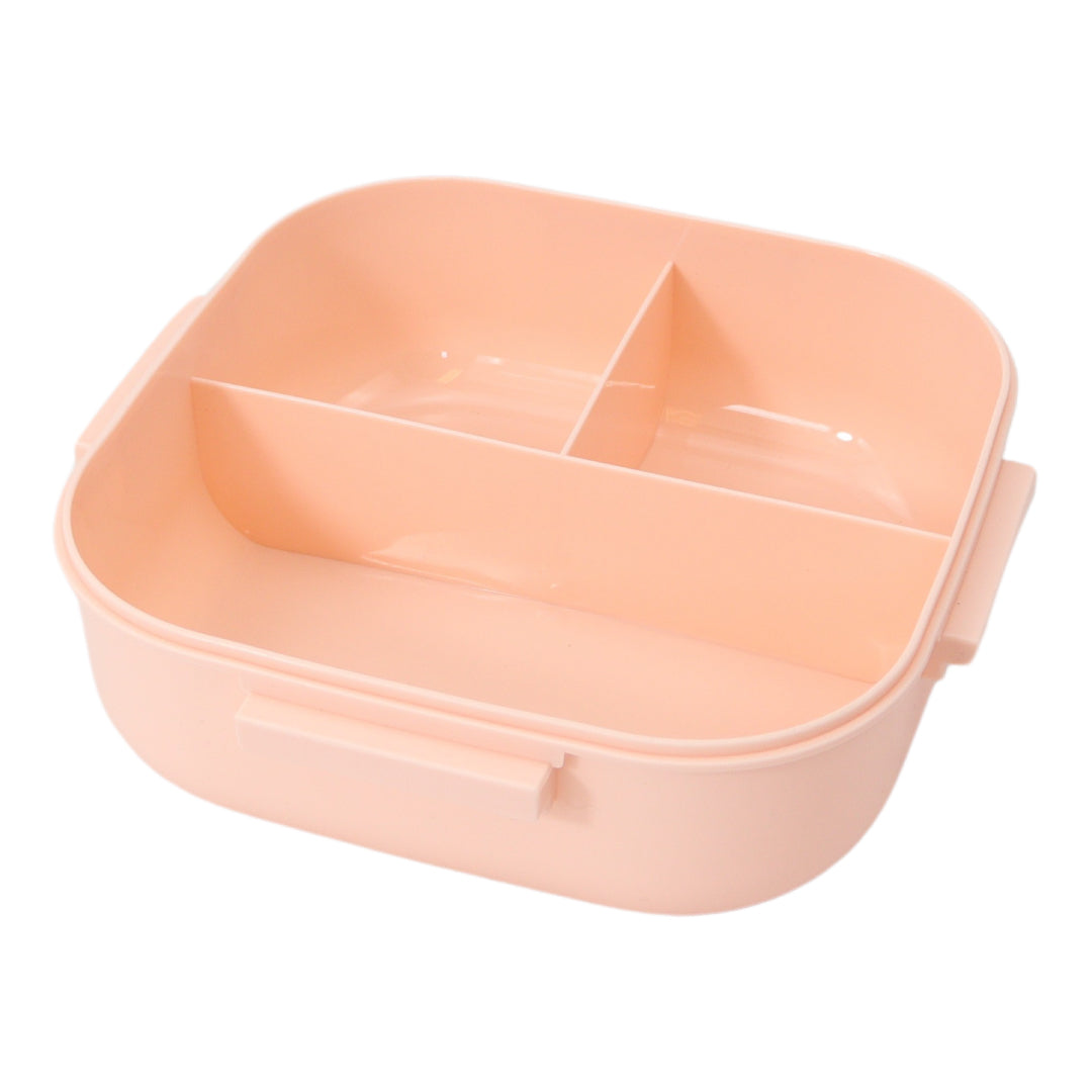 Vierkante Lunchbox met Servies - Roze Bentobox - 900ml
