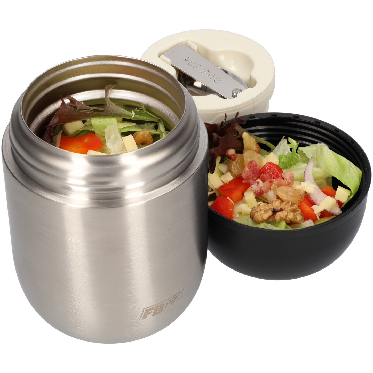 Thermos Voedselcontainer met Lepel - Thermoskan - RVS- 420ml