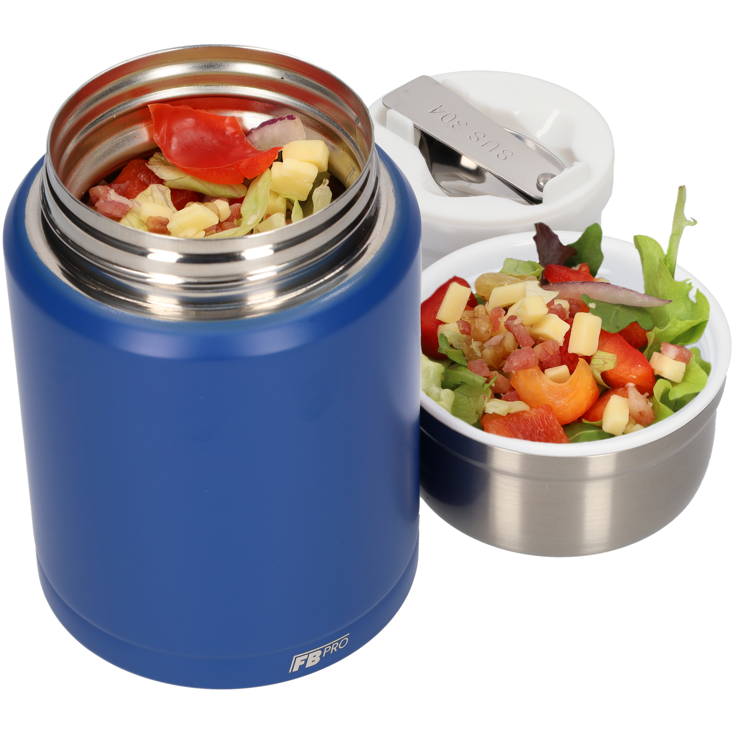 Thermos Voedselcontainer met Lepel - Thermoskan - Donker blauw - 450ml