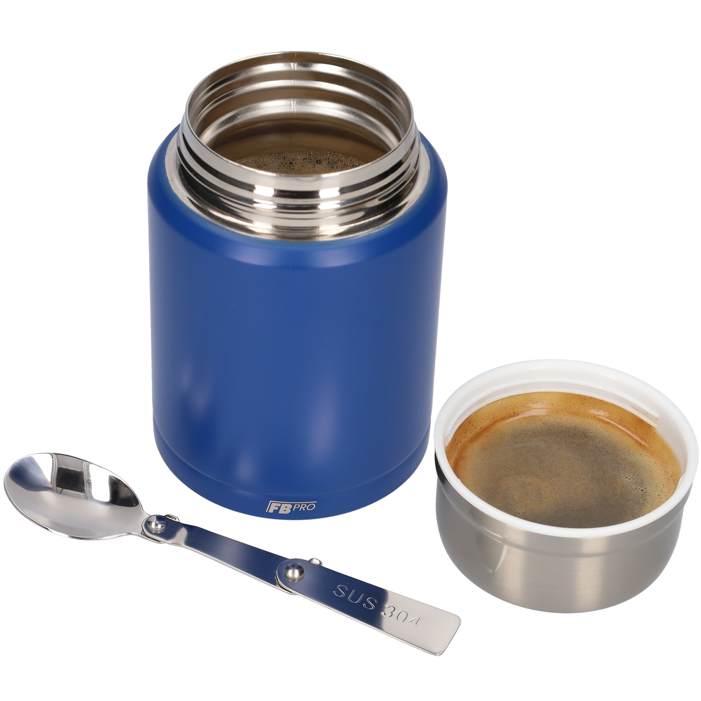 Thermos Voedselcontainer met Lepel - Thermoskan - Donker blauw - 450ml