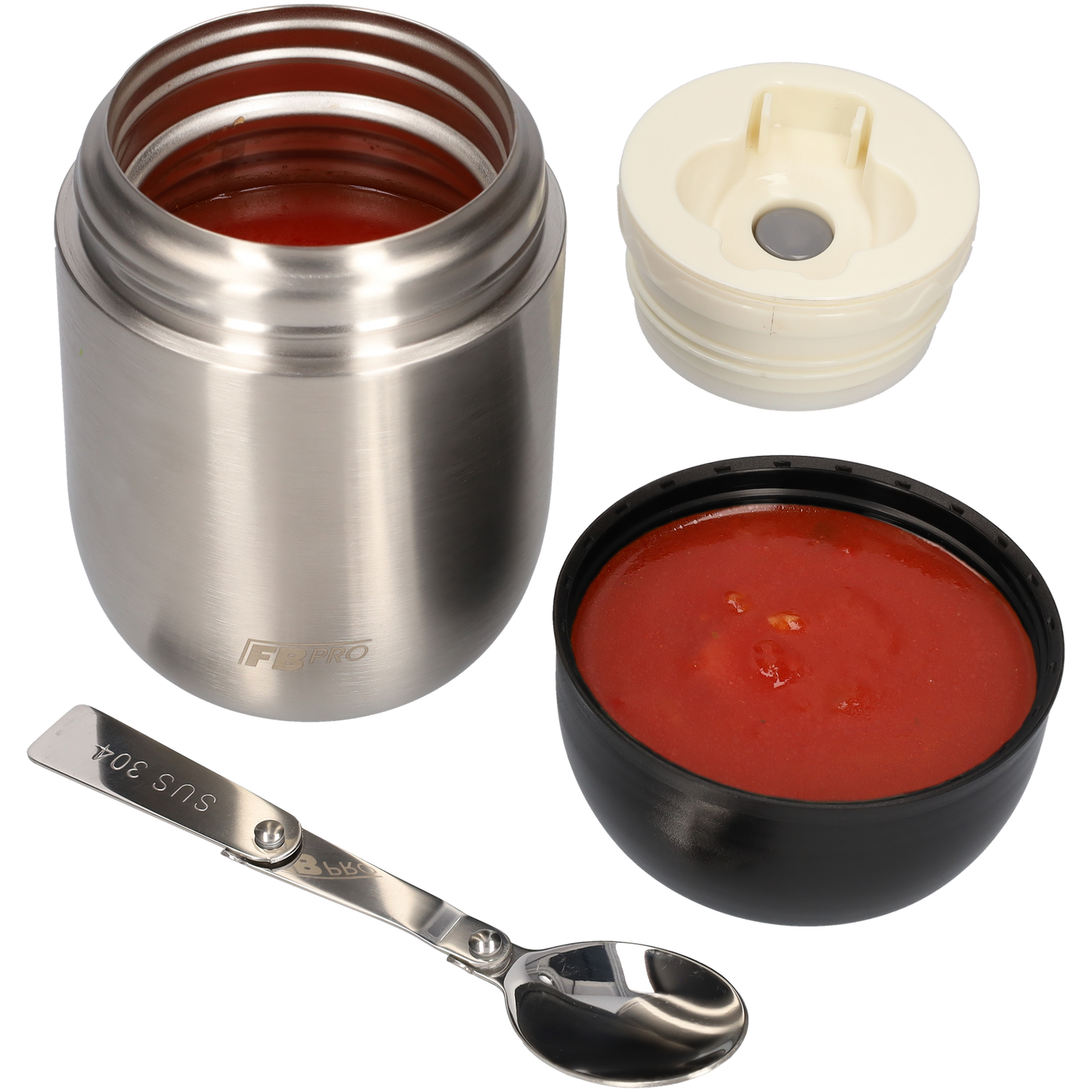 Thermos Voedselcontainer met Lepel - Thermoskan - RVS- 420ml