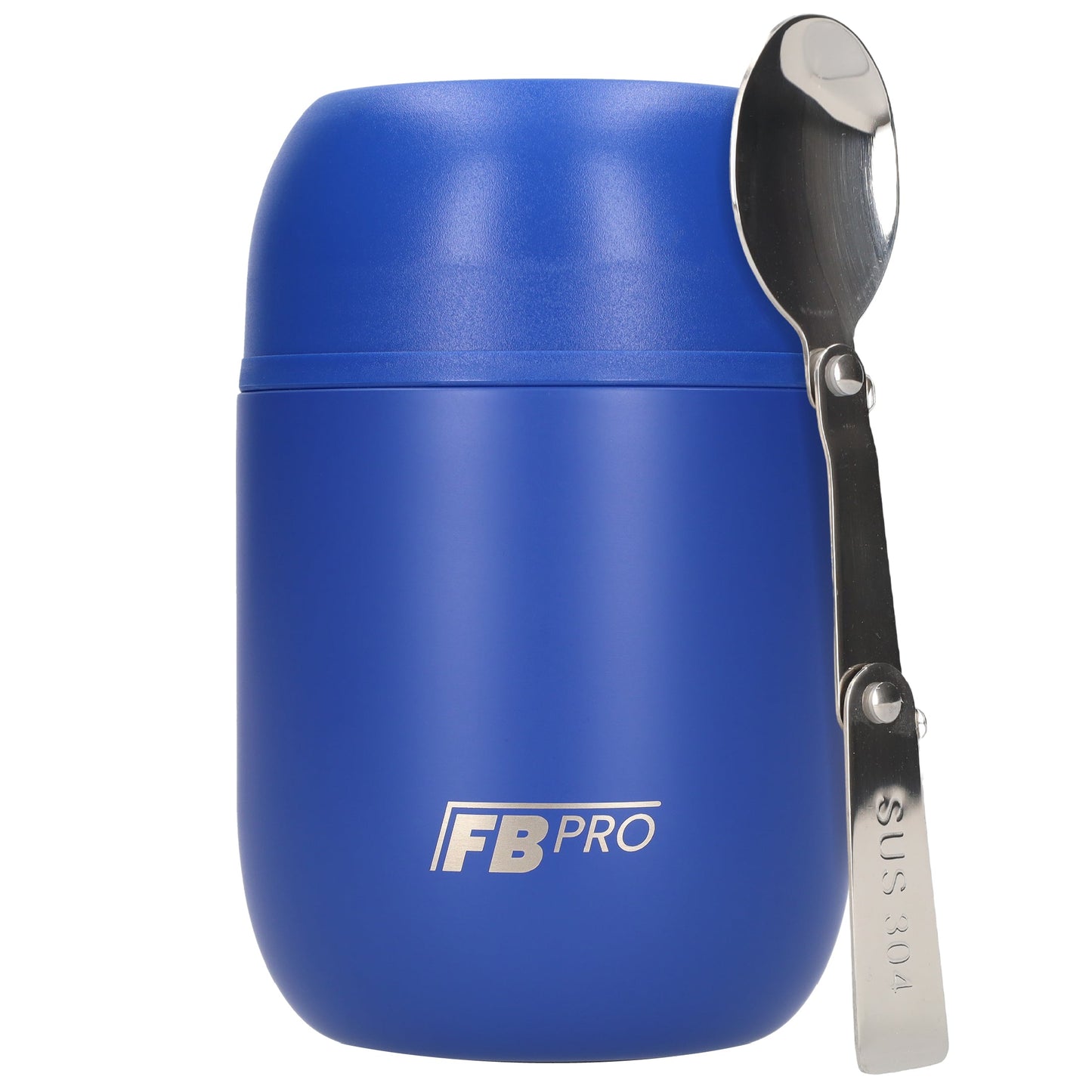 Blauw & RVS Zwart Thermos Voedselcontainer met Lepel x2 - Thermoskan - 450ml