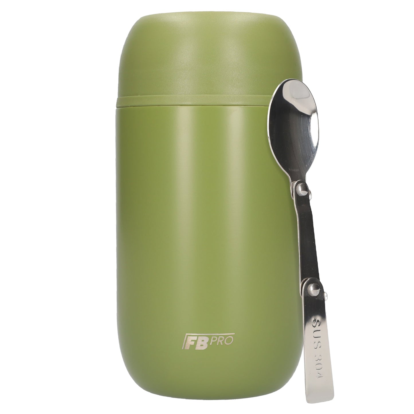 Thermos Voedselcontainer met Lepel - Thermoskan - Leger Groen - 710ml
