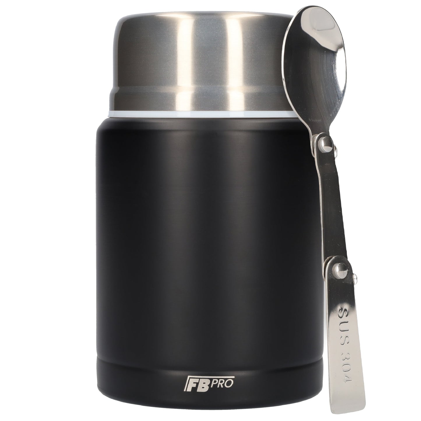 Zwarte & Blauwe Thermos Voedselcontainer - Thermoskan - 450ml