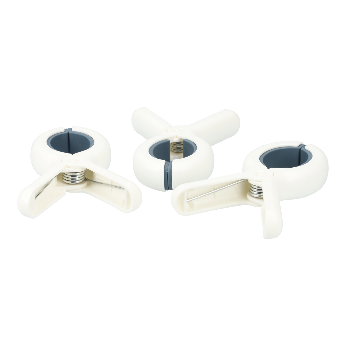 3 Grote Wasknijpers - Handdoekklemmen - Strandhandoek Klem - Windbestendige Clips - Wit