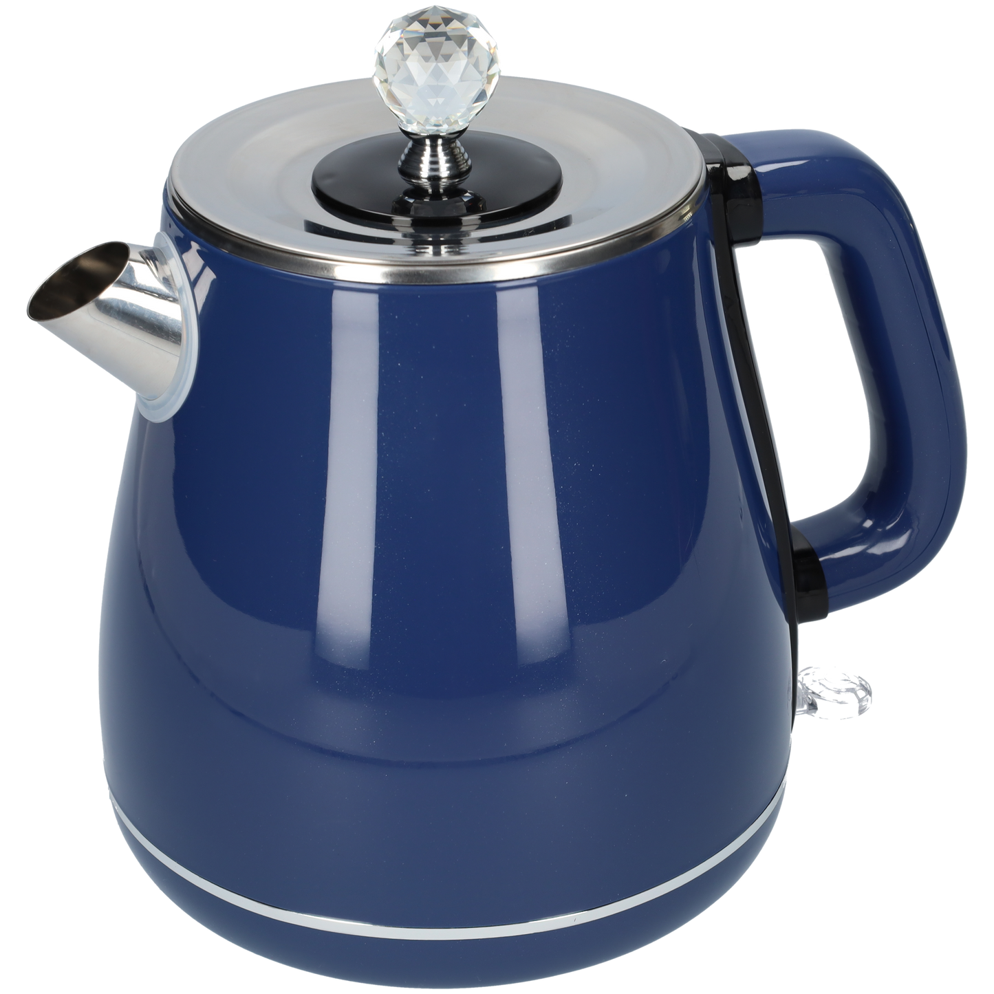 Blauwe RVS waterkoker - Dubbelwandige waterkoker voor in de keuken - 1.8 liter - Blauw
