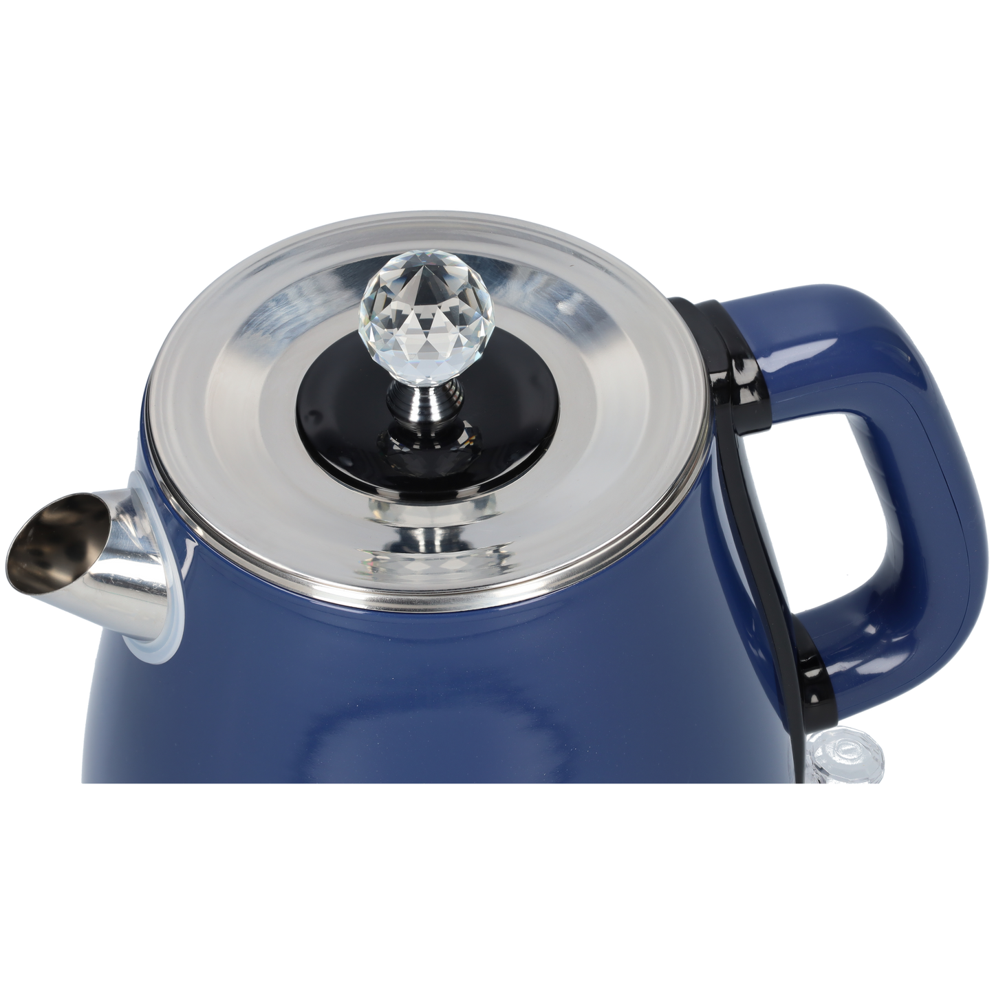 Blauwe RVS waterkoker - Dubbelwandige waterkoker voor in de keuken - 1.8 liter - Blauw