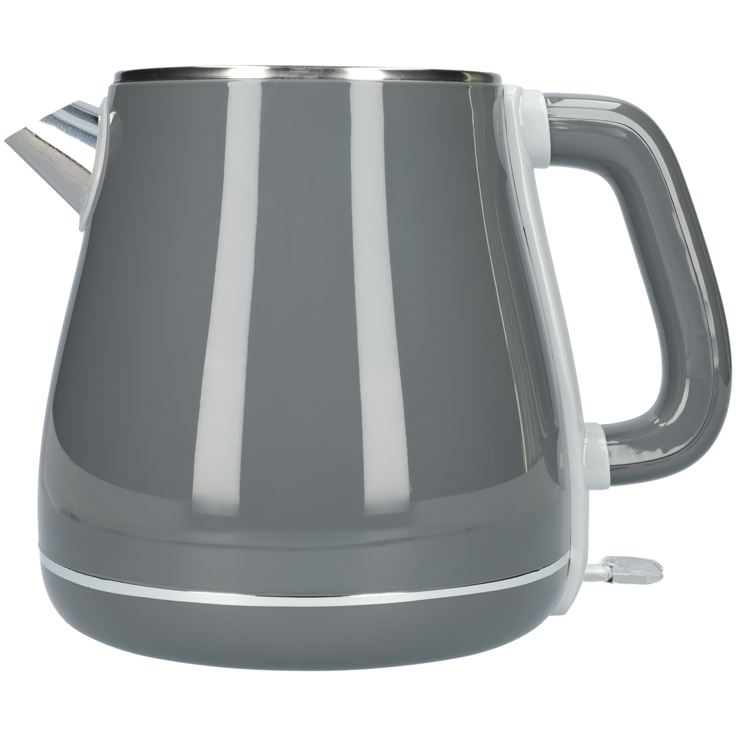 Grijze RVS waterkoker - Dubbelwandige waterkoker voor in de keuken - 1.8 liter - Grijs