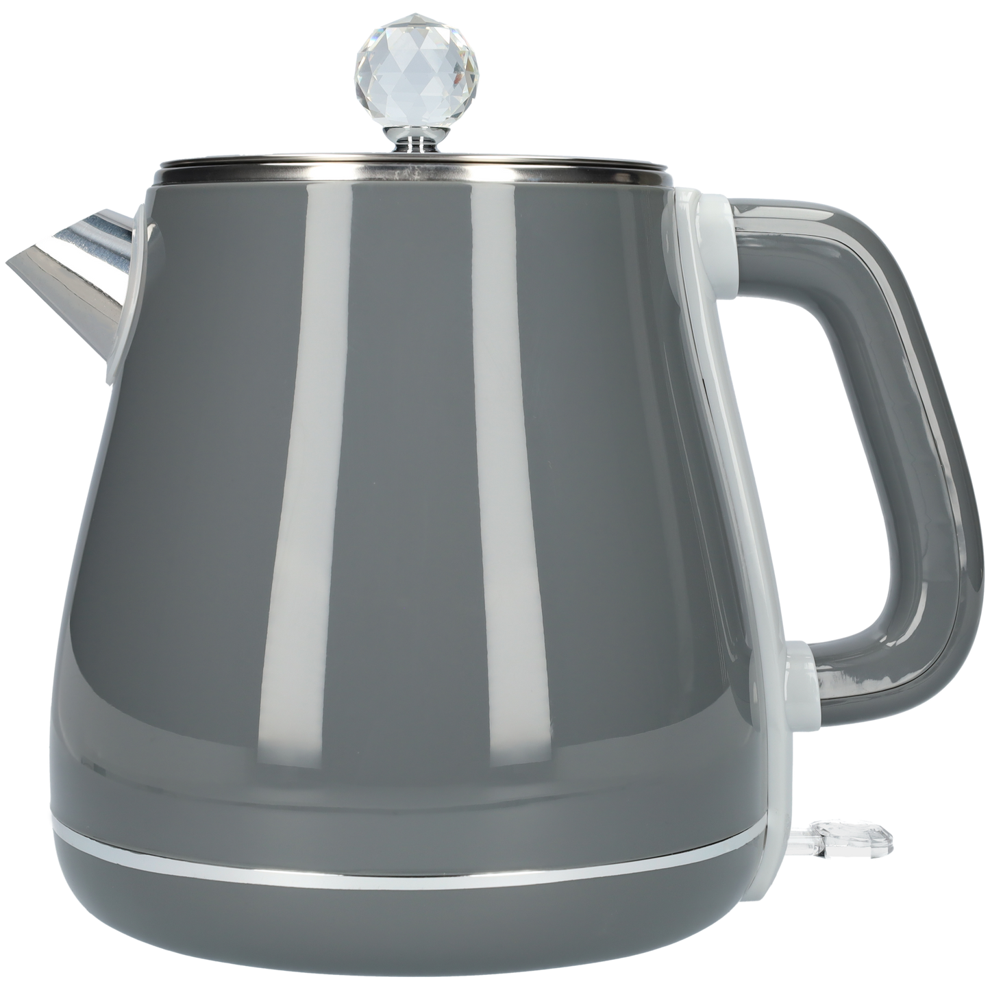 Grijze RVS waterkoker - Dubbelwandige waterkoker voor in de keuken - 1.8 liter - Grijs