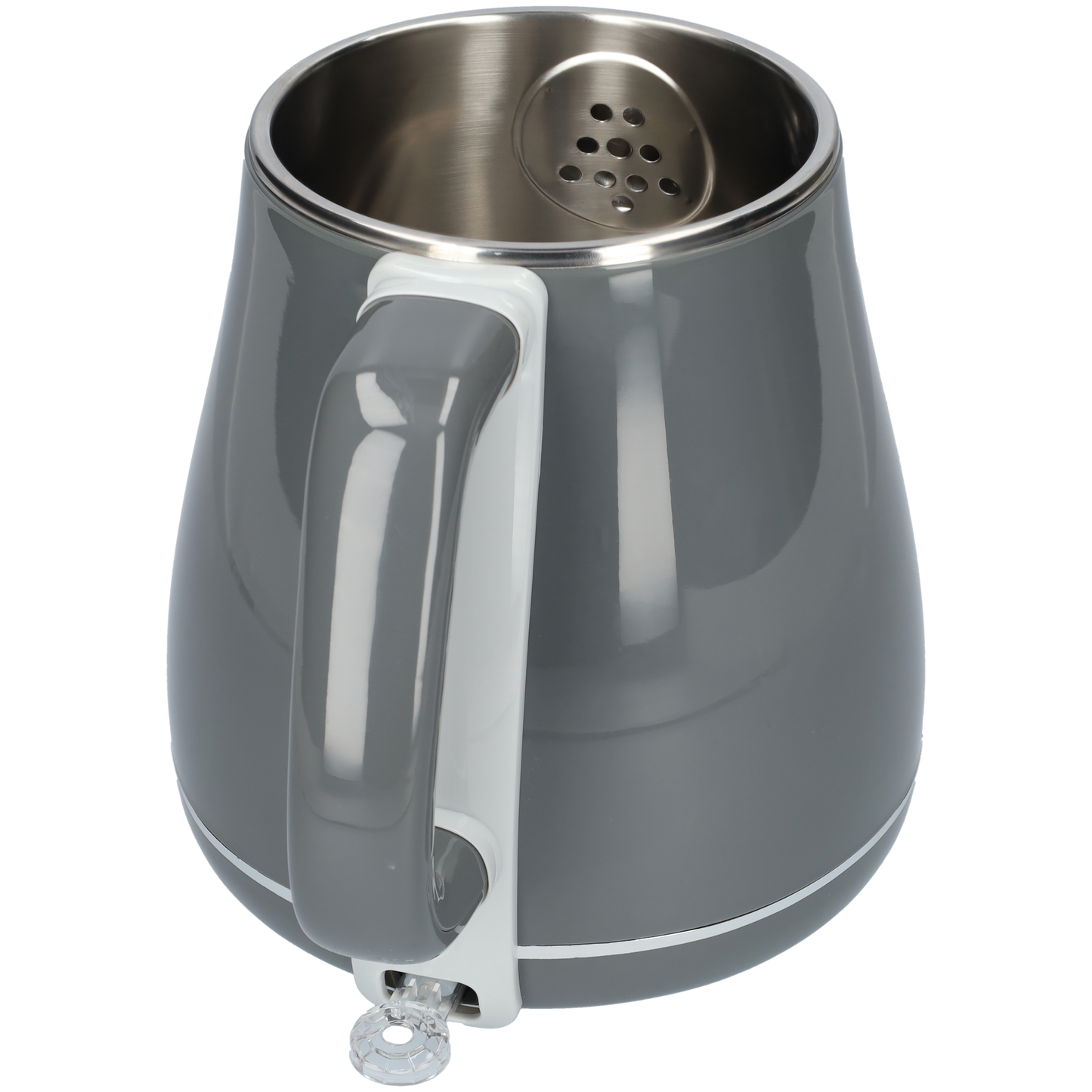 Grijze RVS waterkoker - Dubbelwandige waterkoker voor in de keuken - 1.8 liter - Grijs