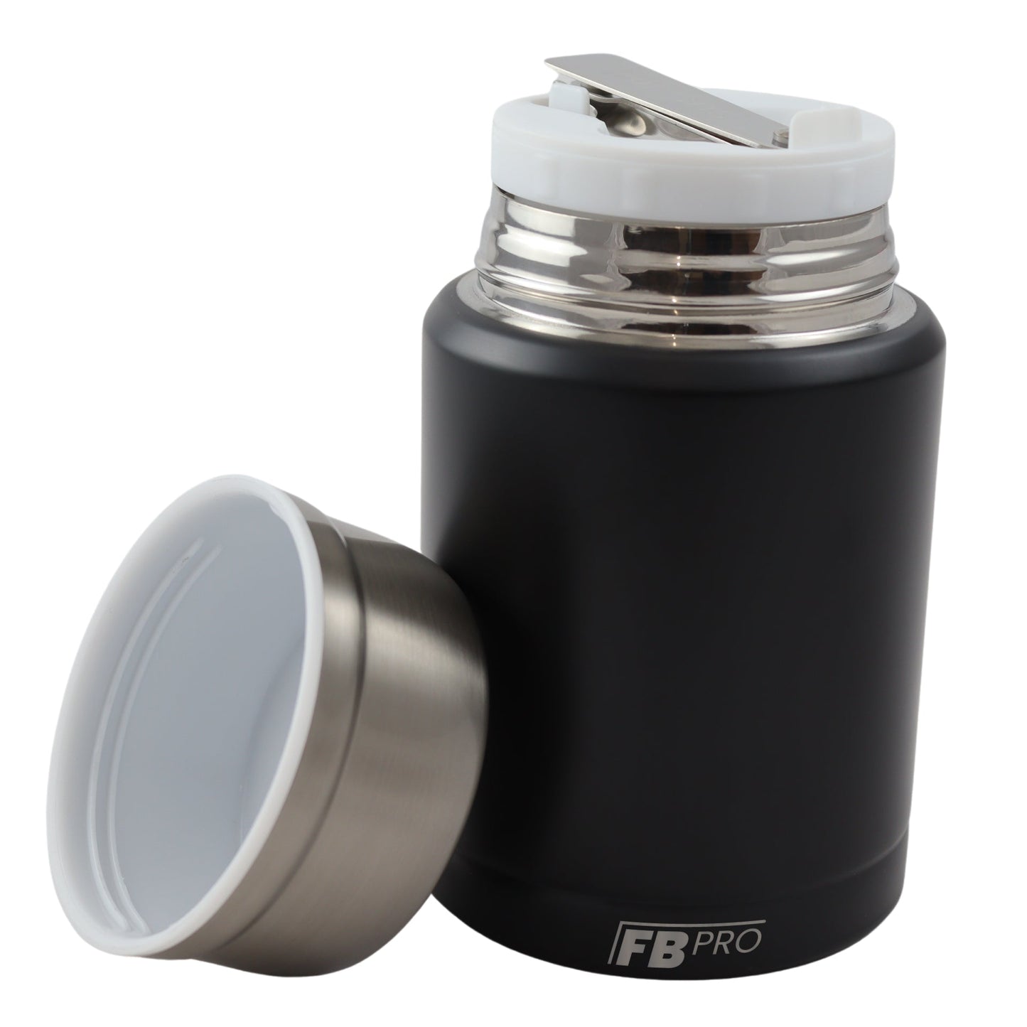 Zwarte Thermos Voedselcontainer - Thermoskan - Zwart - 450ml