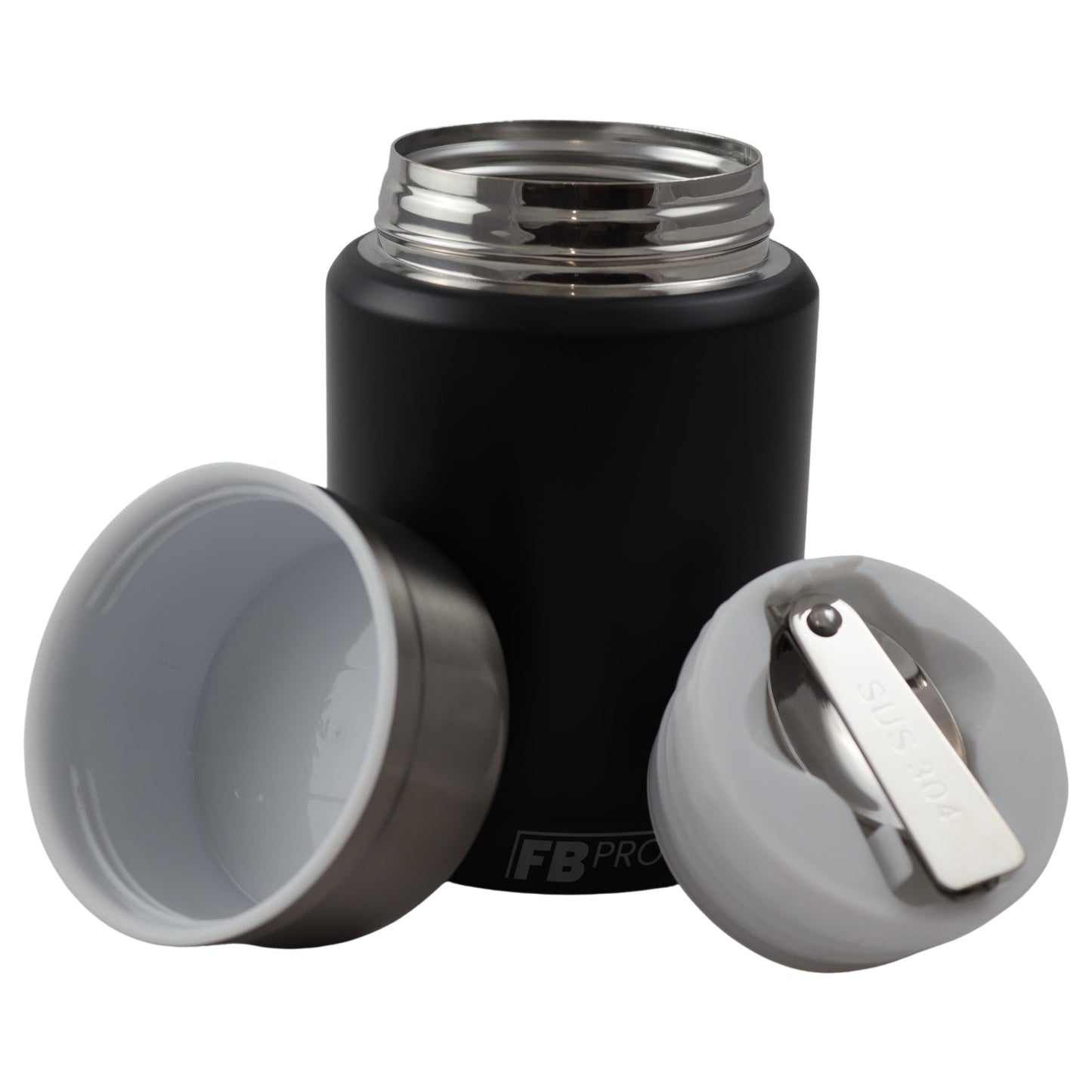 Zwarte Thermos Voedselcontainer - Thermoskan - Zwart - 450ml