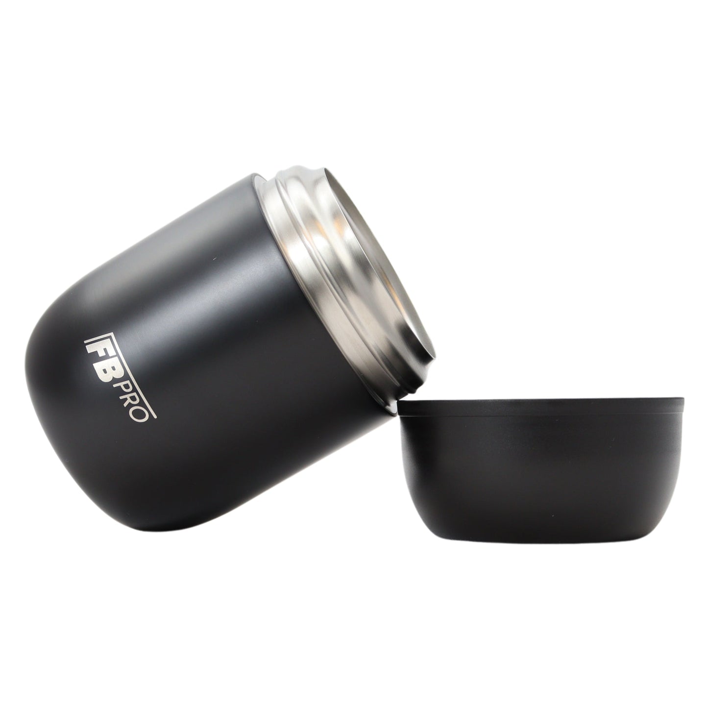 Thermos container met lepel - Thermoskan - Zwart - 420ml