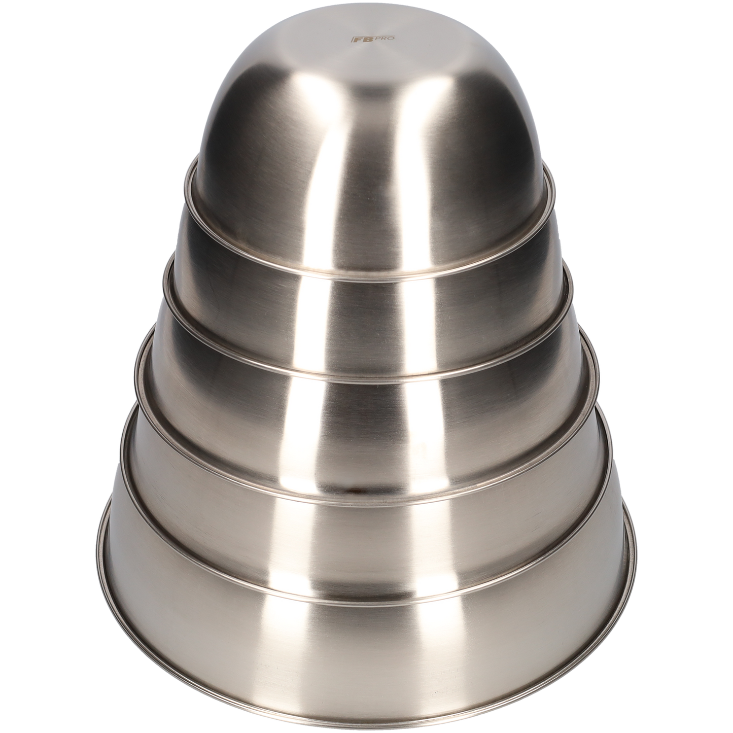 Beslagkom - Mengkom - Saladekom - Set 5 Delig - Zilver - RVS