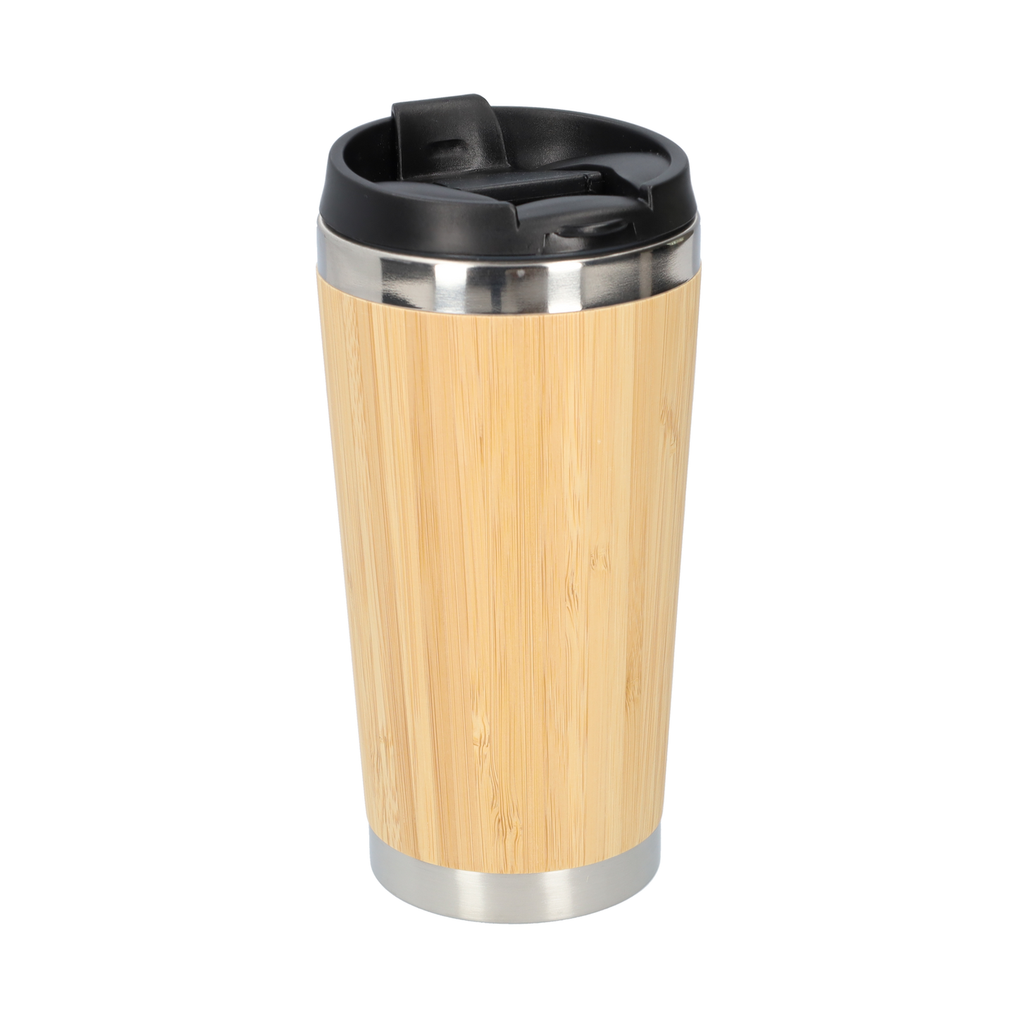 Bamboe Thermosbeker - Koffiebeker - Drinkbeker met Afsluitbare Bovenkant! - 500ml