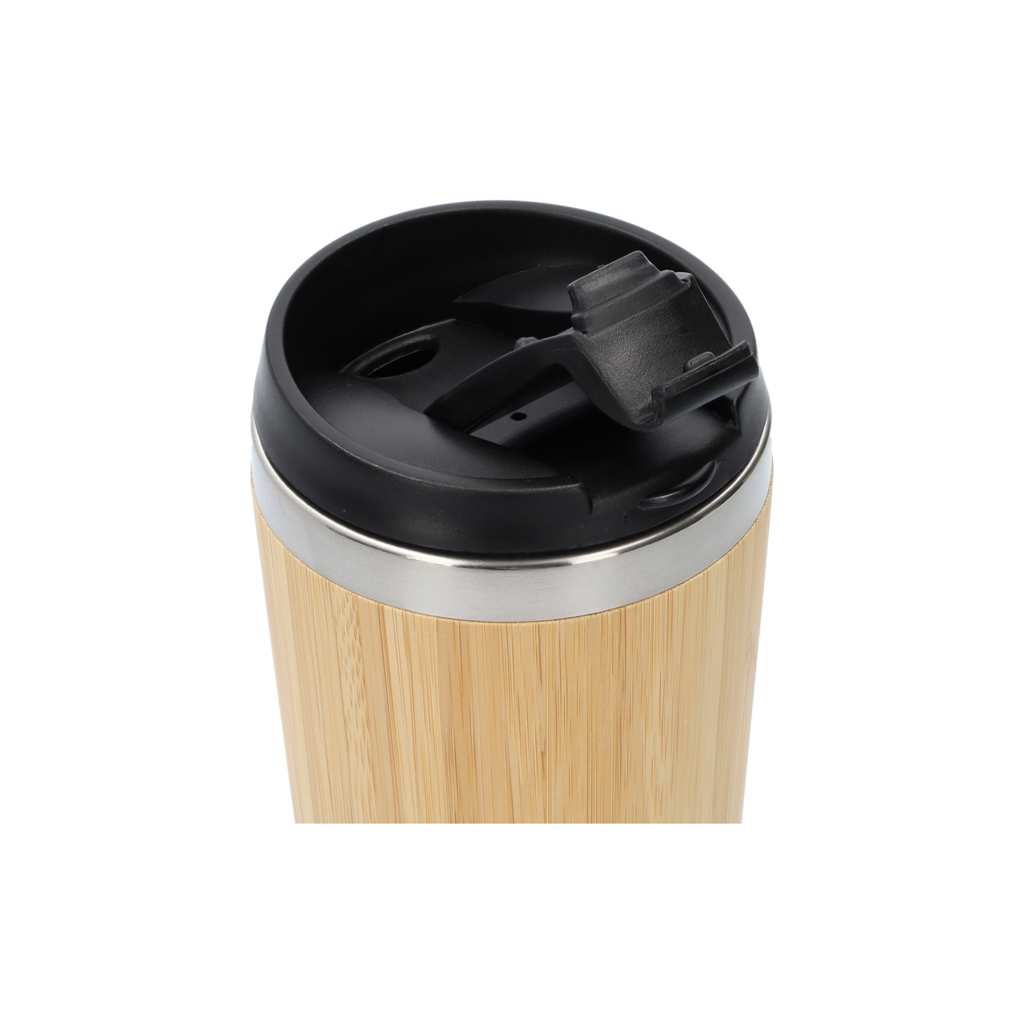 Bamboe Thermosbeker - Koffiebeker - Drinkbeker met Afsluitbare Bovenkant! - 500ml