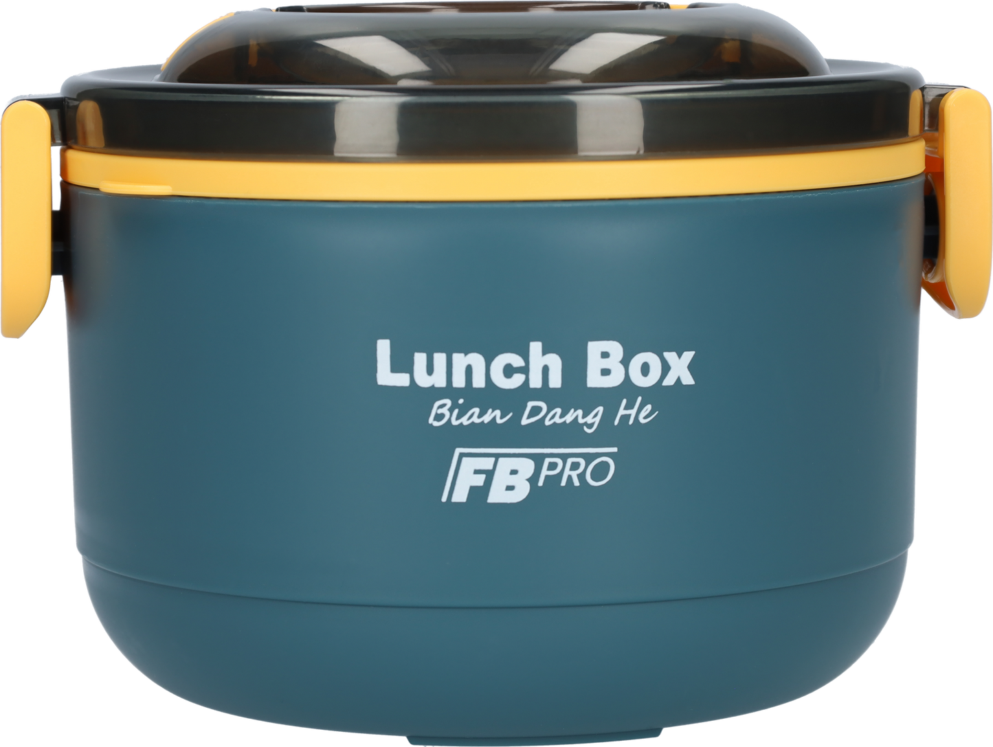 Lunchbox - RVS vershoudbakjes - Lucht- en waterdicht - Voor warm en koud eten - Inhoud van 1L - Groot formaat - Met deksels en lepel! - Blauw/Geel